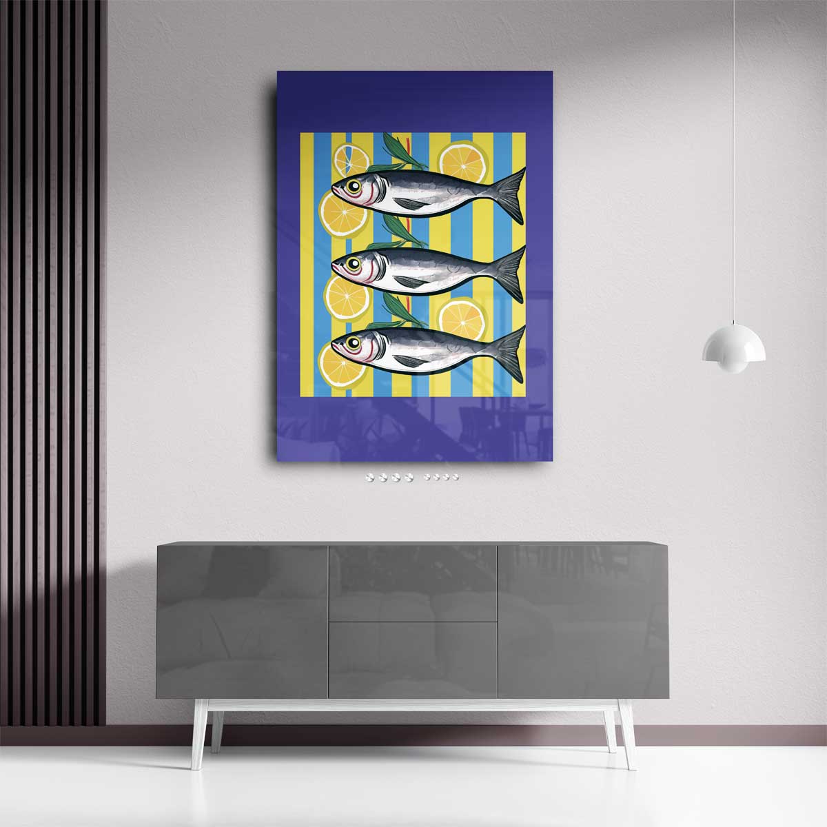 Zomerse Vischarmonie Kunstwerk-canvas-dibond-plexiglas-wanddecoratie-WallArtistic