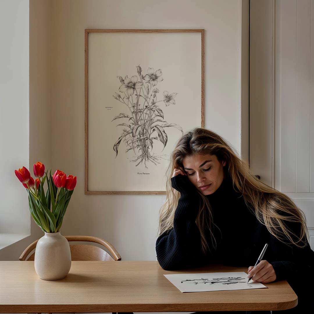 Botanische Schets Poster-WallArtistic