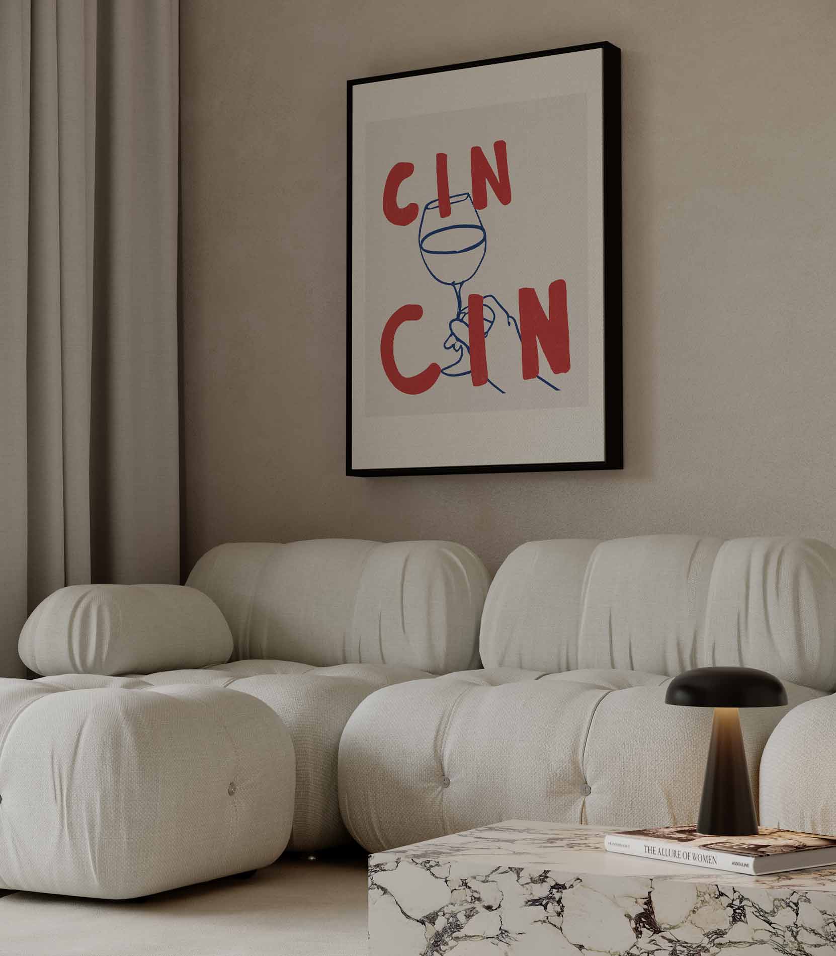 Cin Cin Cheers Wanddecoratie Kunstwerk-canvas-dibond-plexiglas-wanddecoratie-WallArtistic