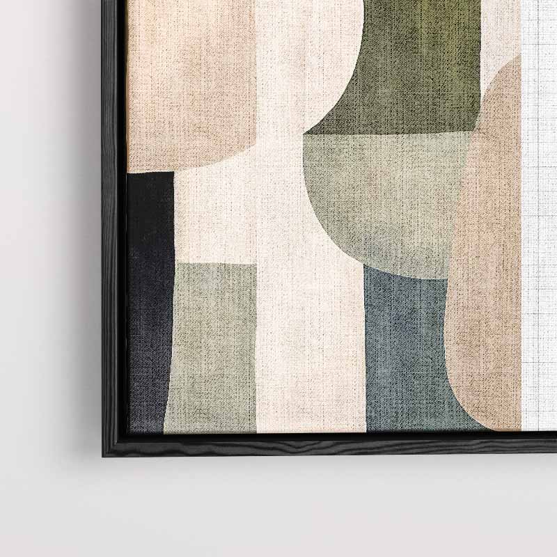 Abstracte Harmonie in Aardetinten Kunstwerk-canvas-dibond-plexiglas-wanddecoratie-WallArtistic