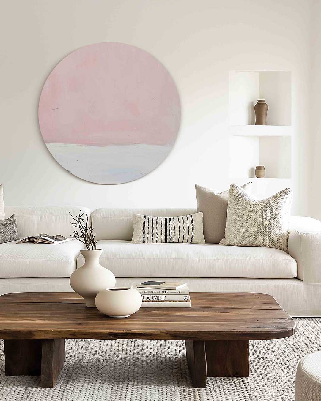 Roze en witte Muurcirkel