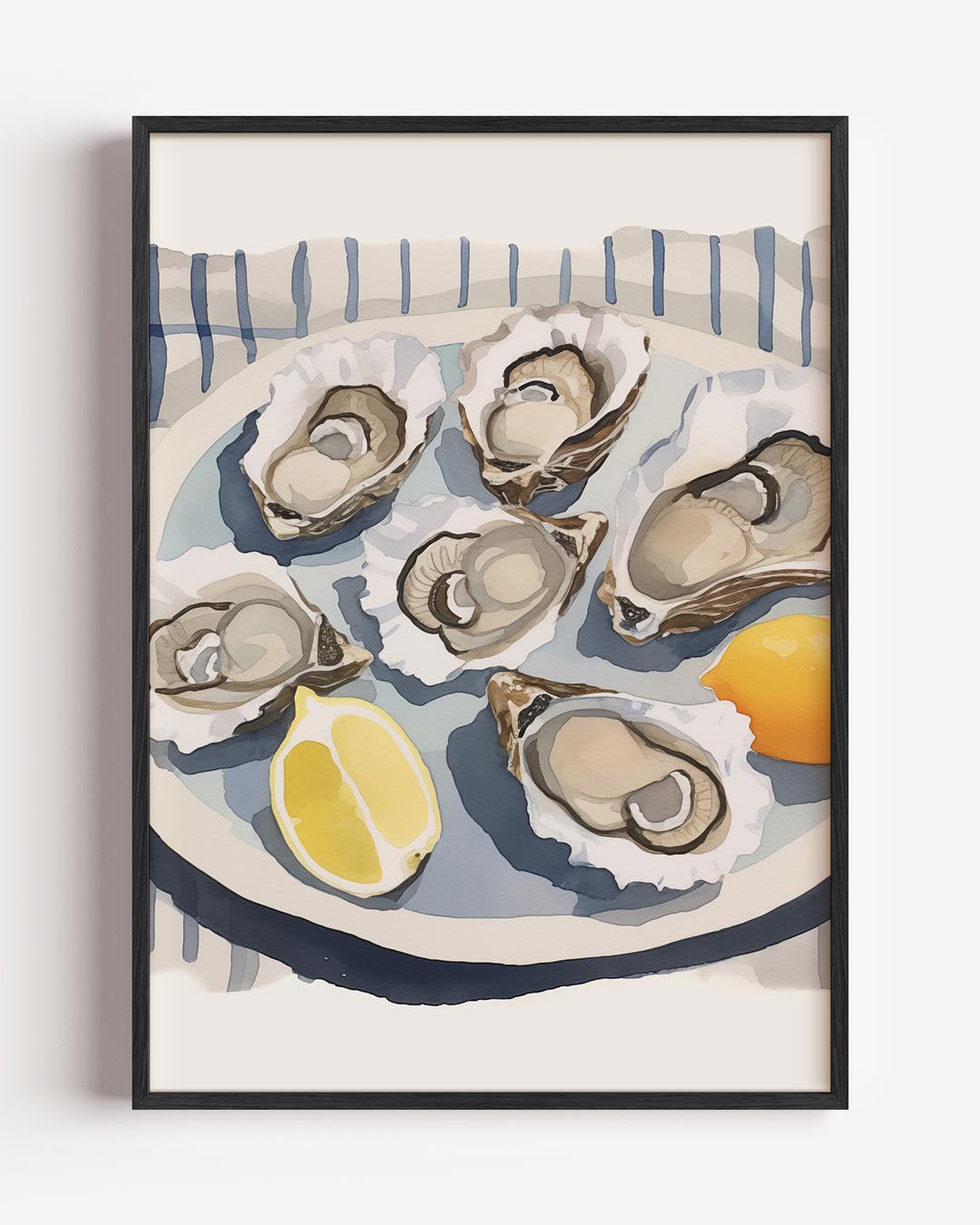 Verfrissende Zeevruchten Poster met Citroentwist Poster-WallArtistic