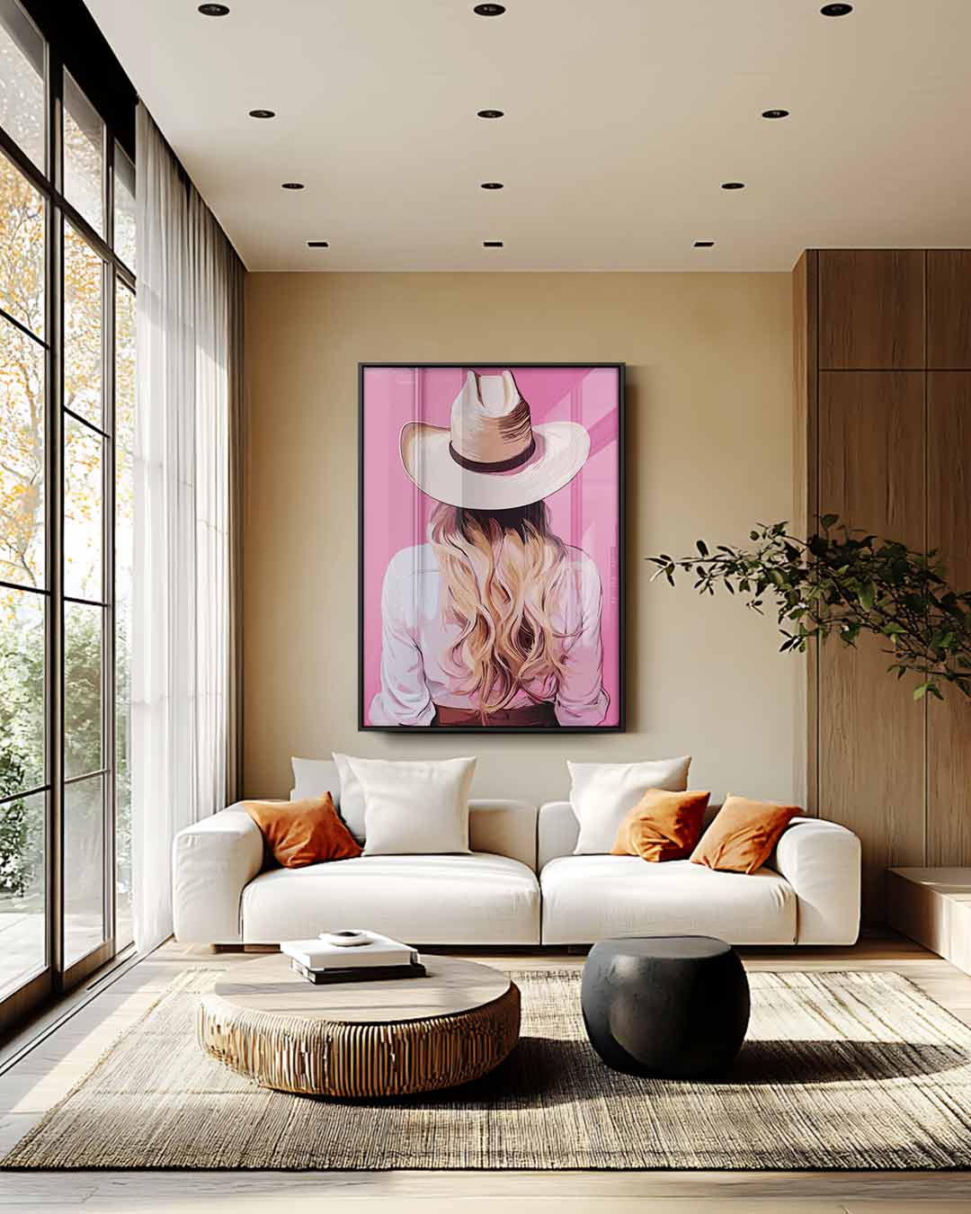 Cowboy Glamour Kunstwerk-canvas-dibond-plexiglas-wanddecoratie-WallArtistic
