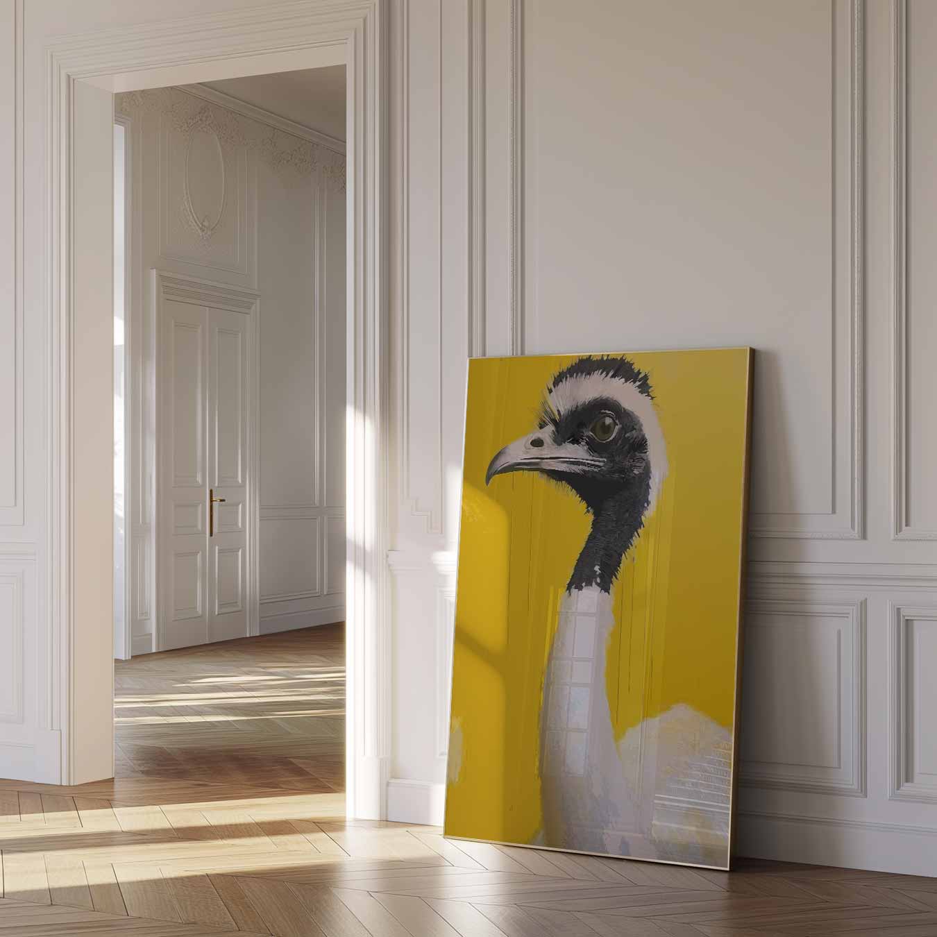 Moderne Struisvogel Kunstposter-WallArtistic