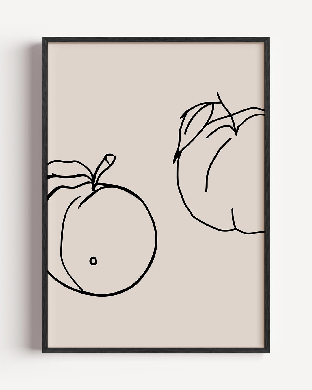 Moderne Perziken Illustratie Poster-WallArtistic