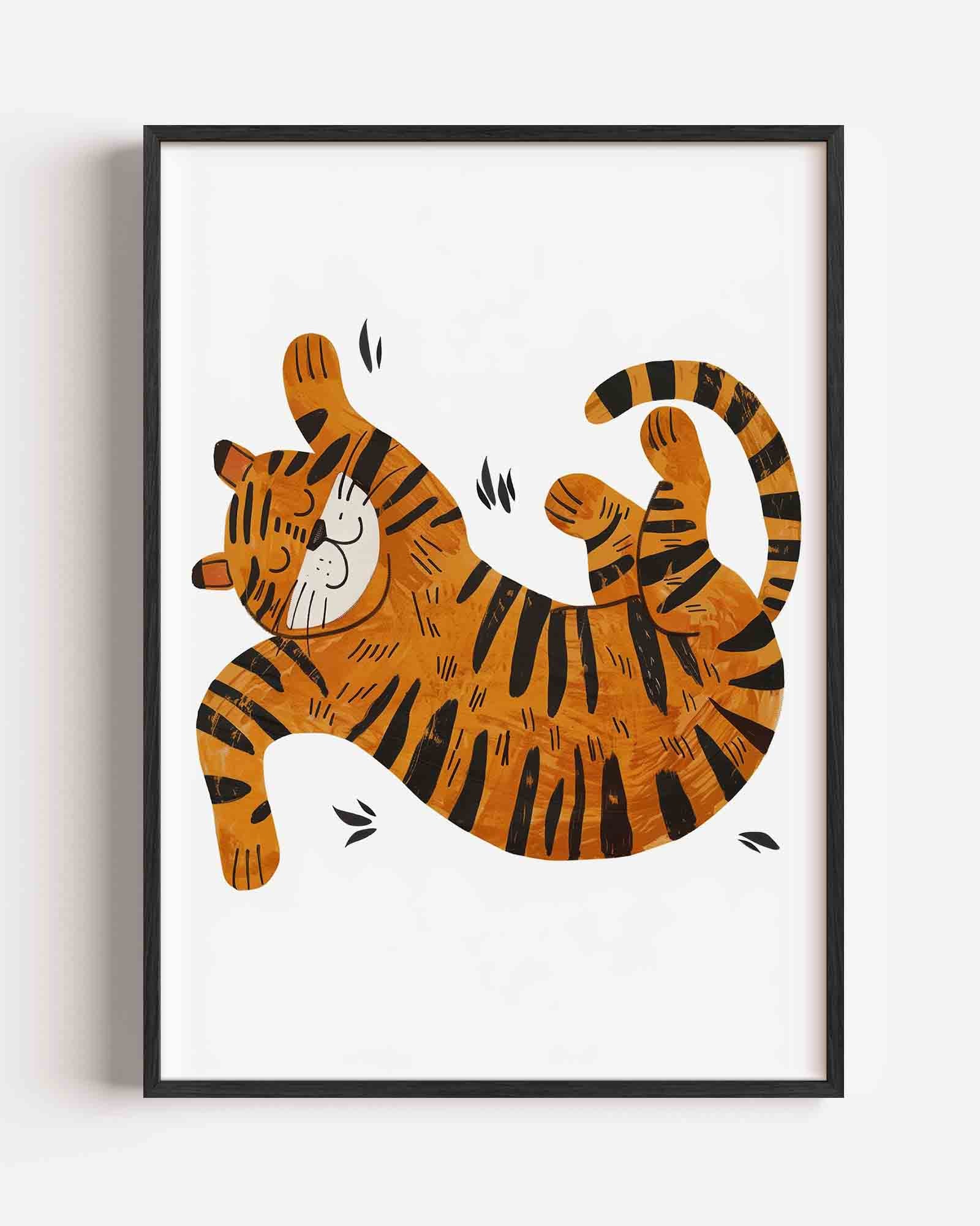 Speelse tijger Poster