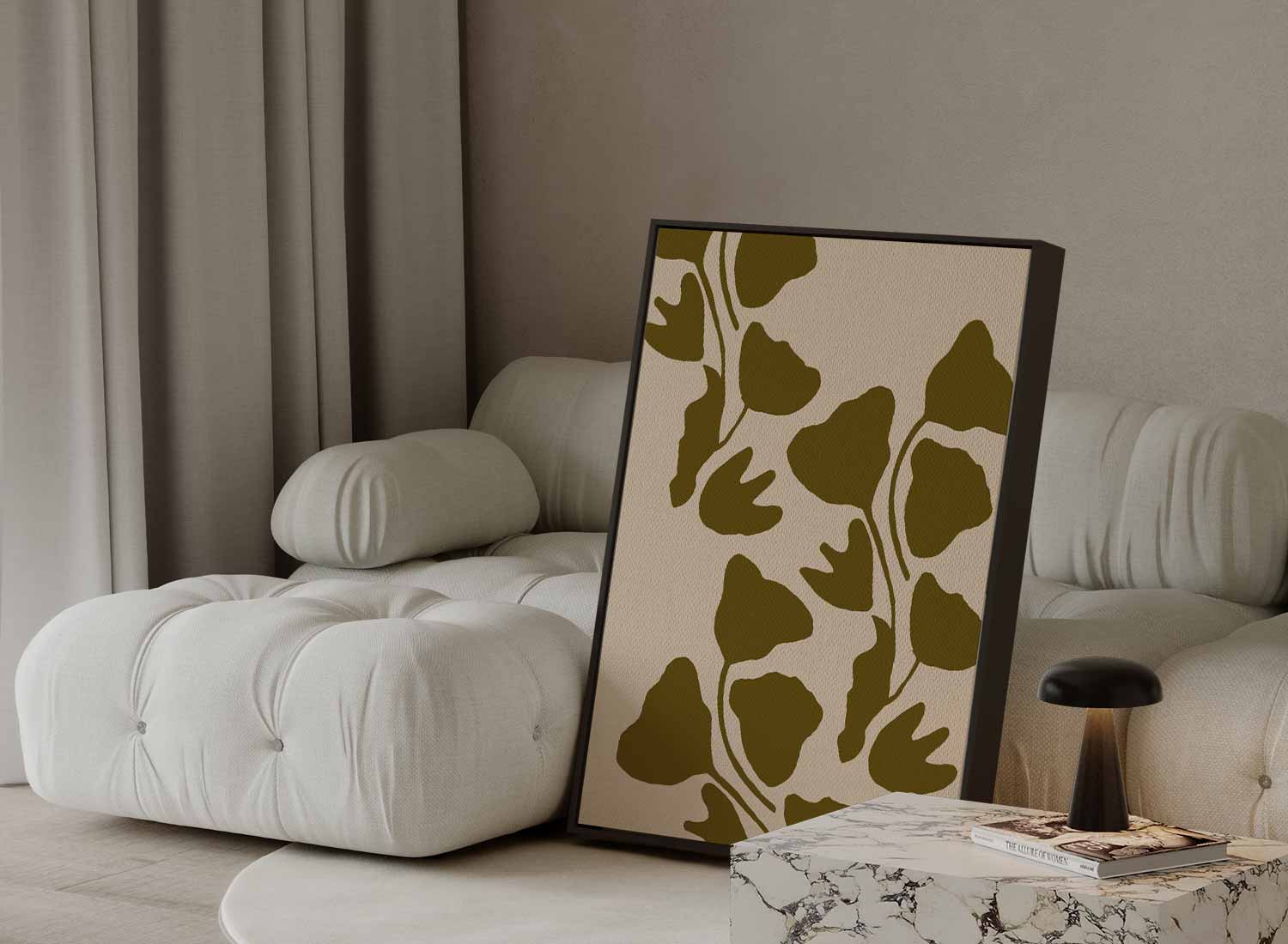 Vrolijk Botanisch Wandkleed Kunstwerk-canvas-dibond-plexiglas-wanddecoratie-WallArtistic
