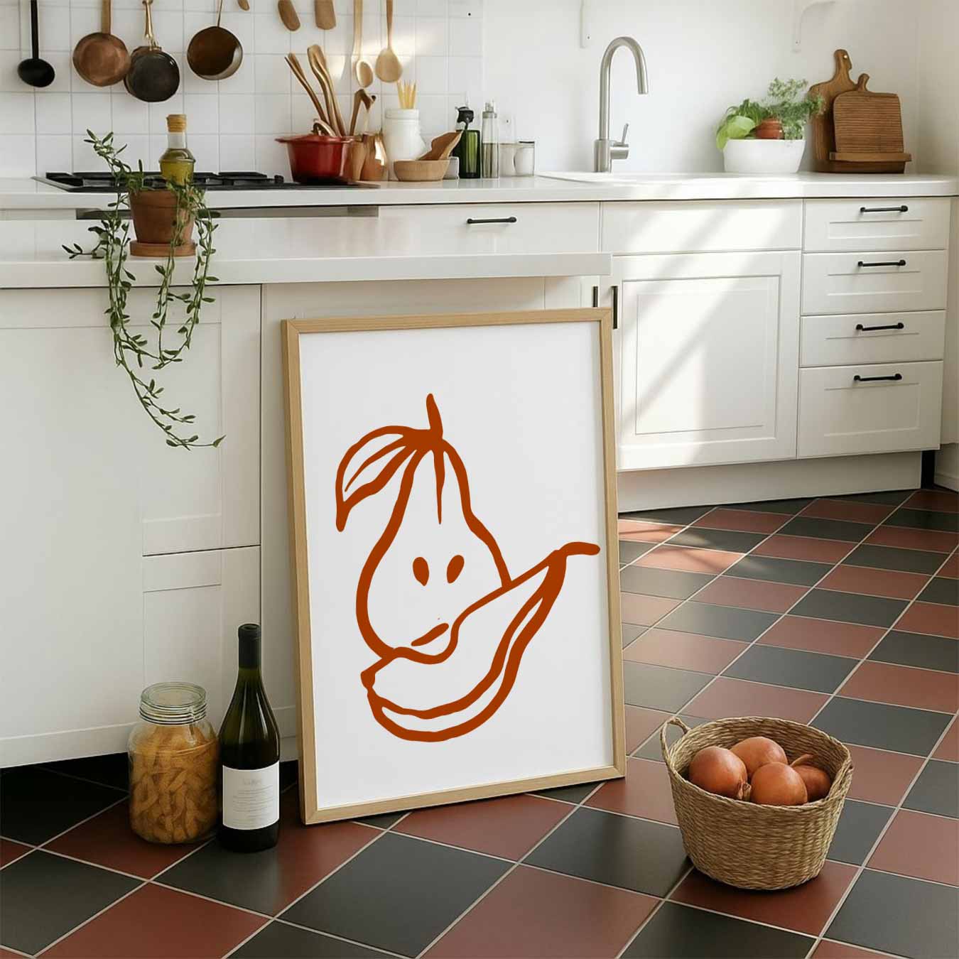 Moderne Vruchtenlijn Poster-WallArtistic