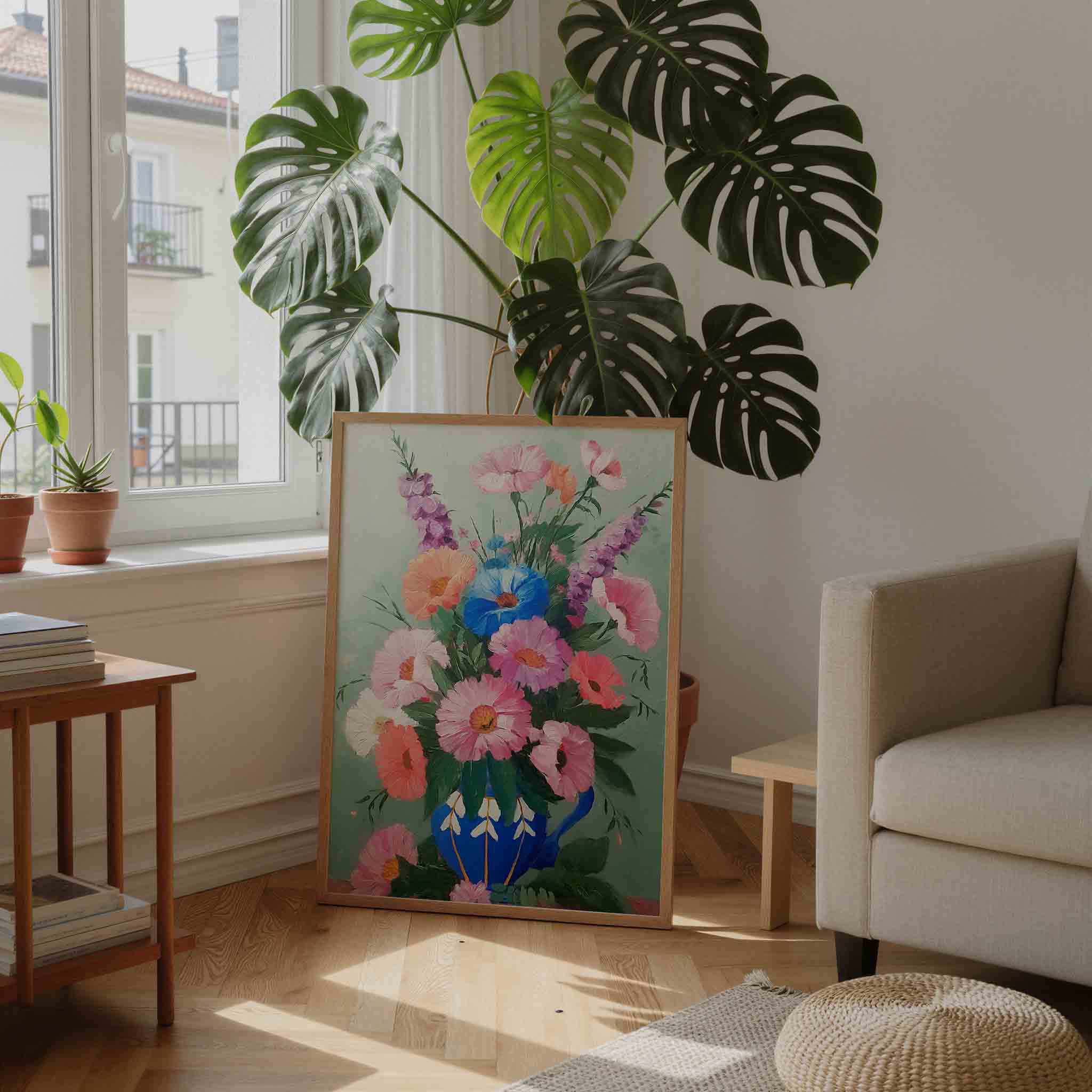Bloemen in vaas Poster