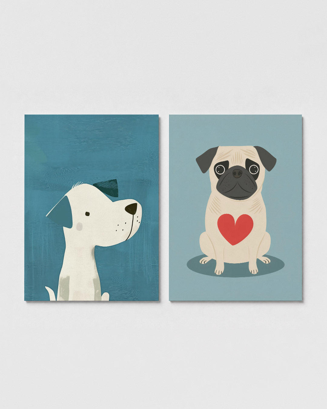 Hond en blauw Posterset