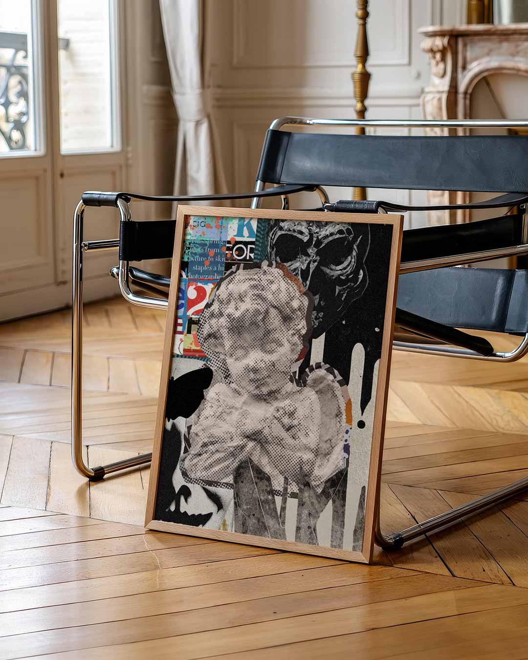 Engelachtige Collage met Contrast en Symboliek Posters-WallArtistic