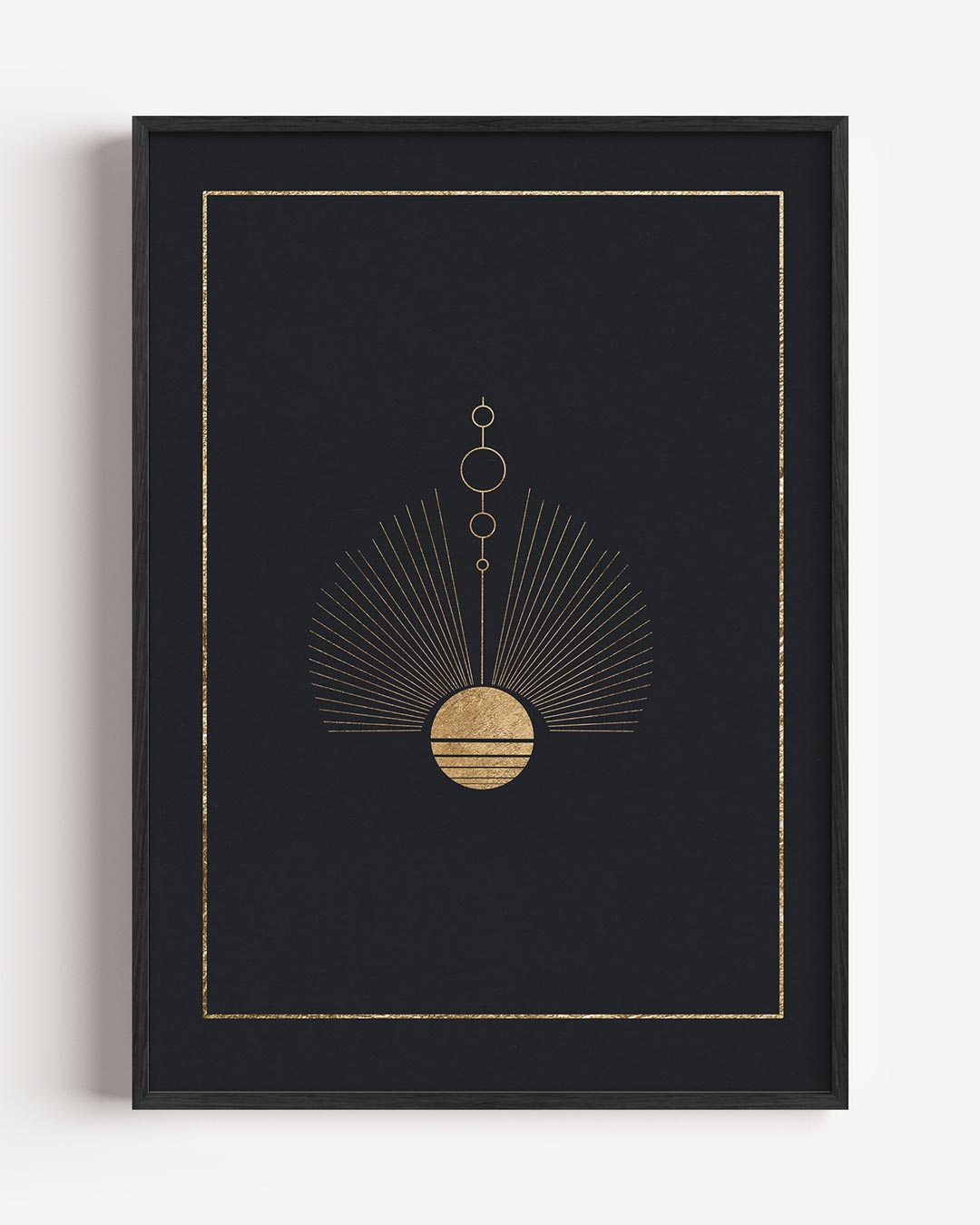 Elegante Abstracte Zon Poster-WallArtistic