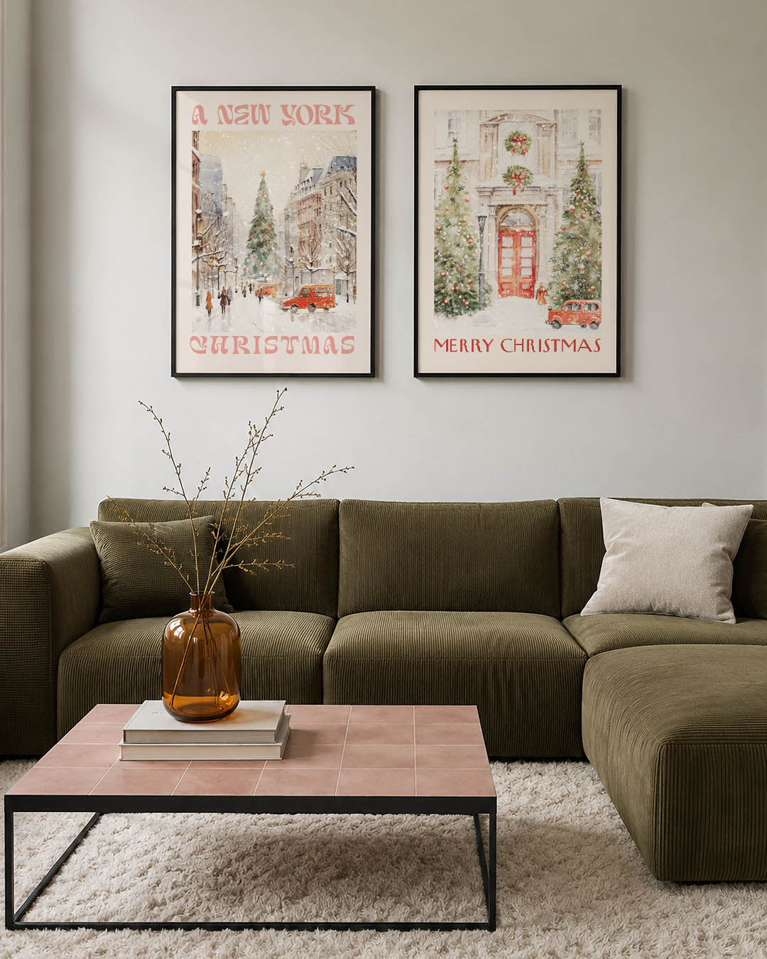Winterse stadsgezichten Posterset
