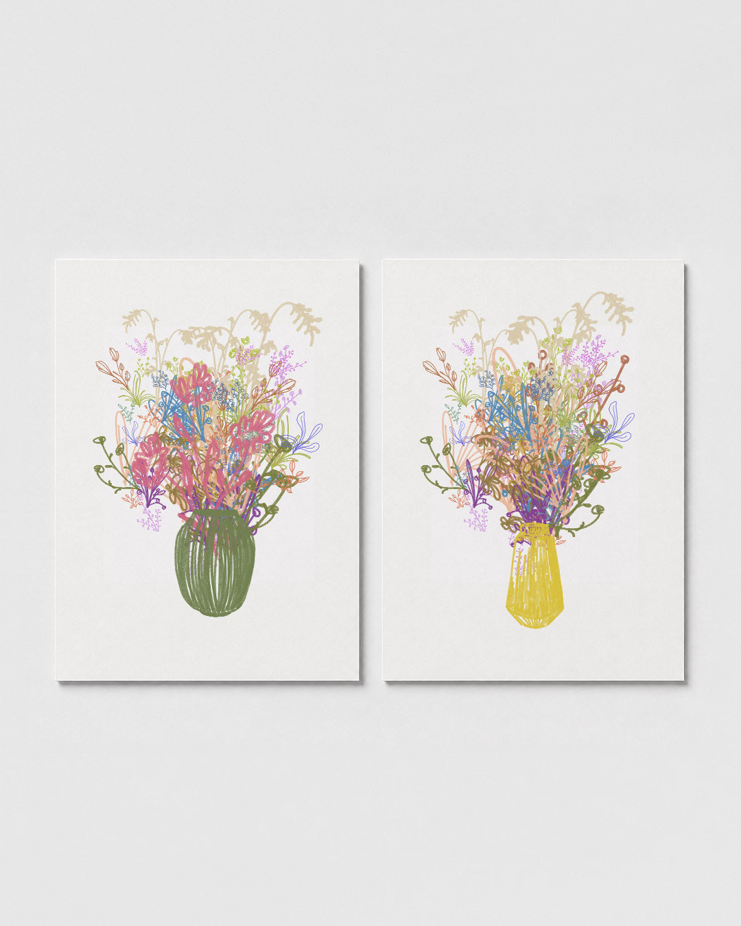 Bloemrijke vormen Posterset