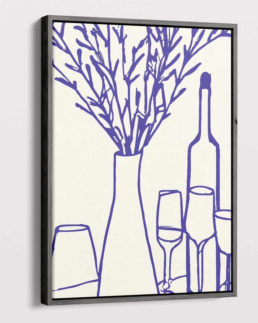 Stilleven in Blauw Kunstwerk-canvas-dibond-plexiglas-wanddecoratie-WallArtistic