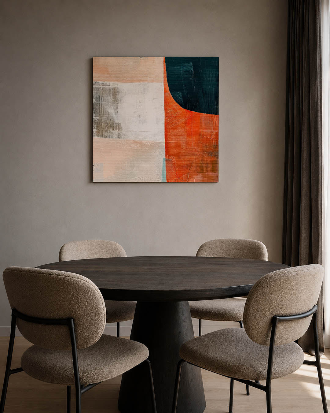 Geometrische kleurencompositie Kunstwerk