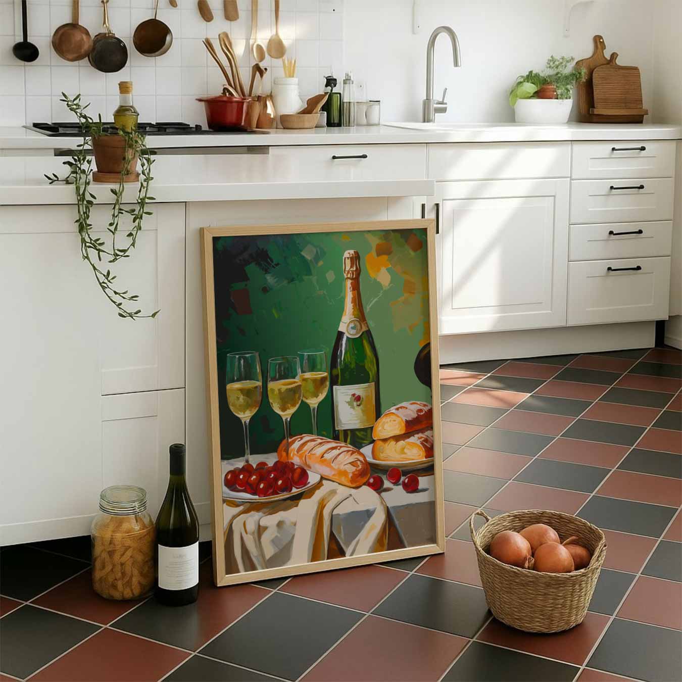 Stijlvolle Champagne en Brunch Poster-WallArtistic