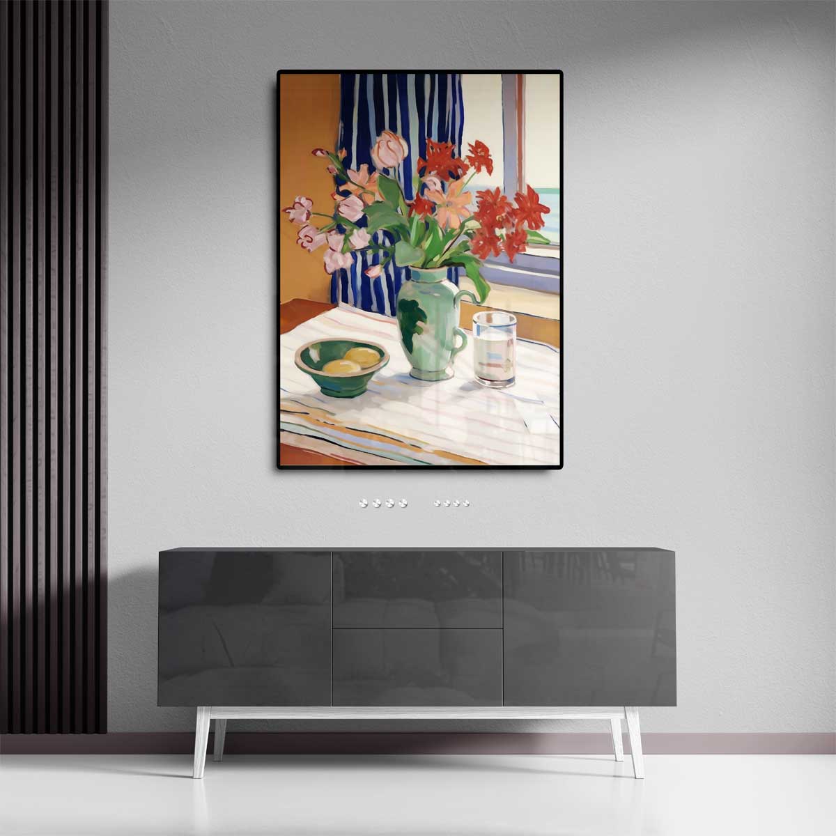 Tijdloze Bloemsymfonie Kunstwerk-canvas-dibond-plexiglas-wanddecoratie-WallArtistic
