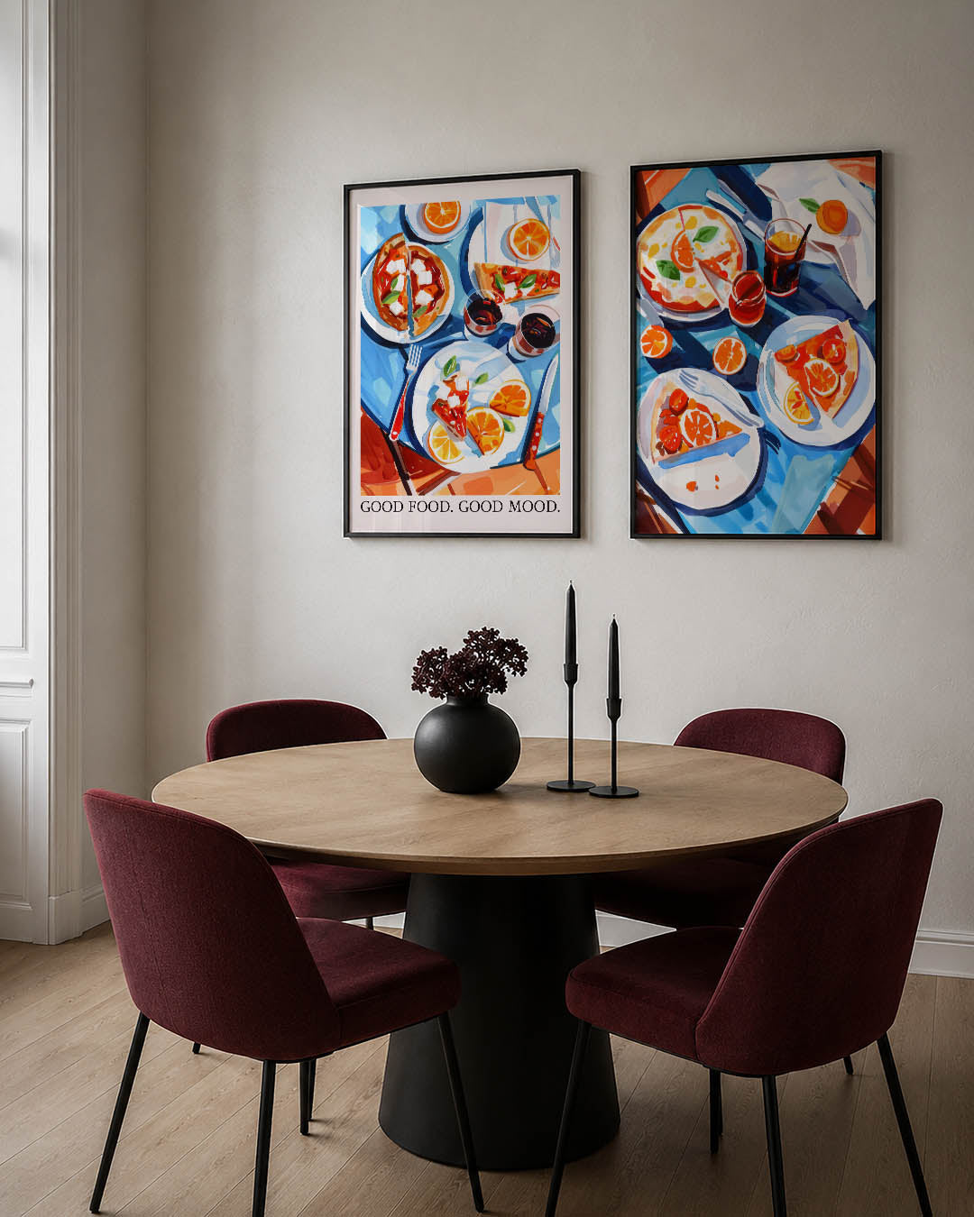 Kleurrijke tafelsfeer Posterset