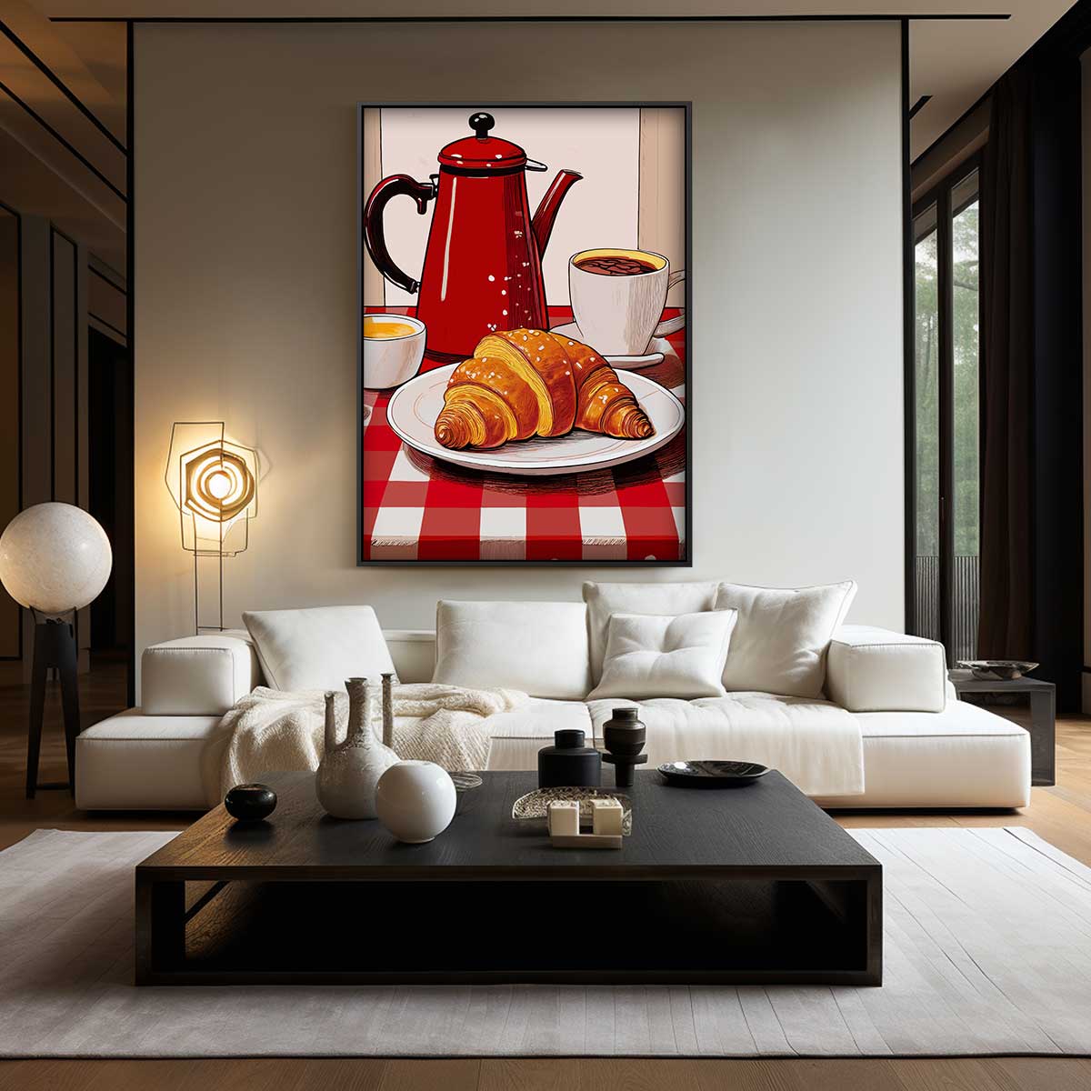 Heerlijke Franse Ontbijtsfeer Kunstwerk-canvas-dibond-plexiglas-wanddecoratie-WallArtistic