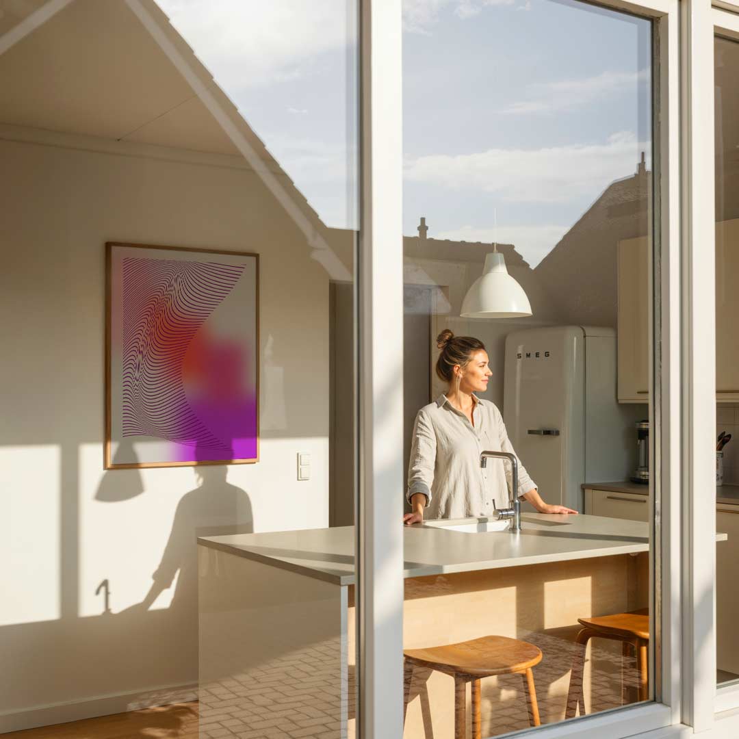 Moderne Golvende Geometrie Poster-WallArtistic