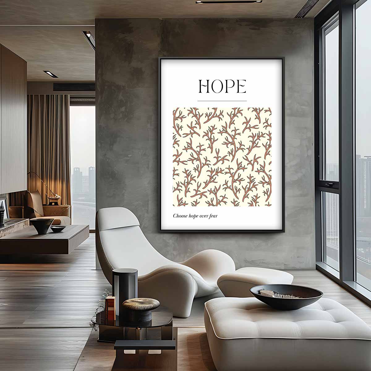 Hoopvolle Takkenpatroon Kunstwerk-canvas-dibond-plexiglas-wanddecoratie-WallArtistic
