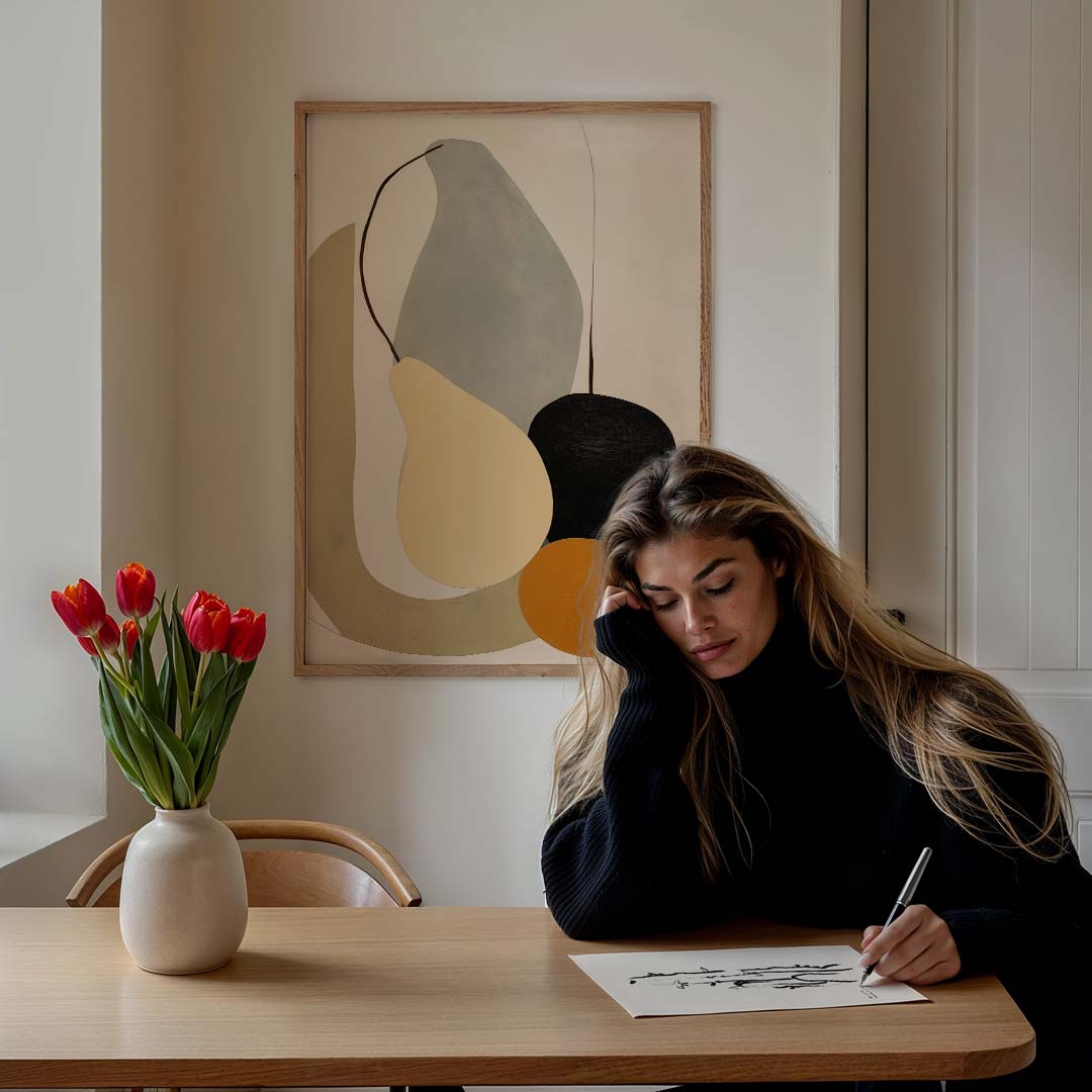 Abstracte Vormen Wanddecoratie Poster-WallArtistic