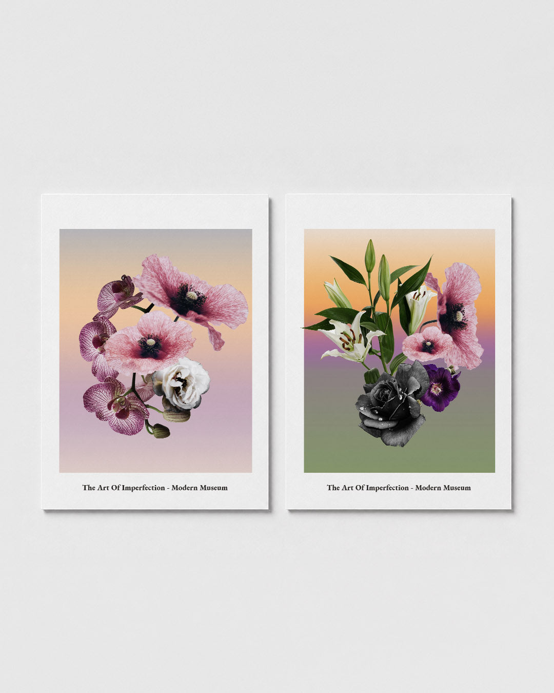 Bloemen en verloop Posterset