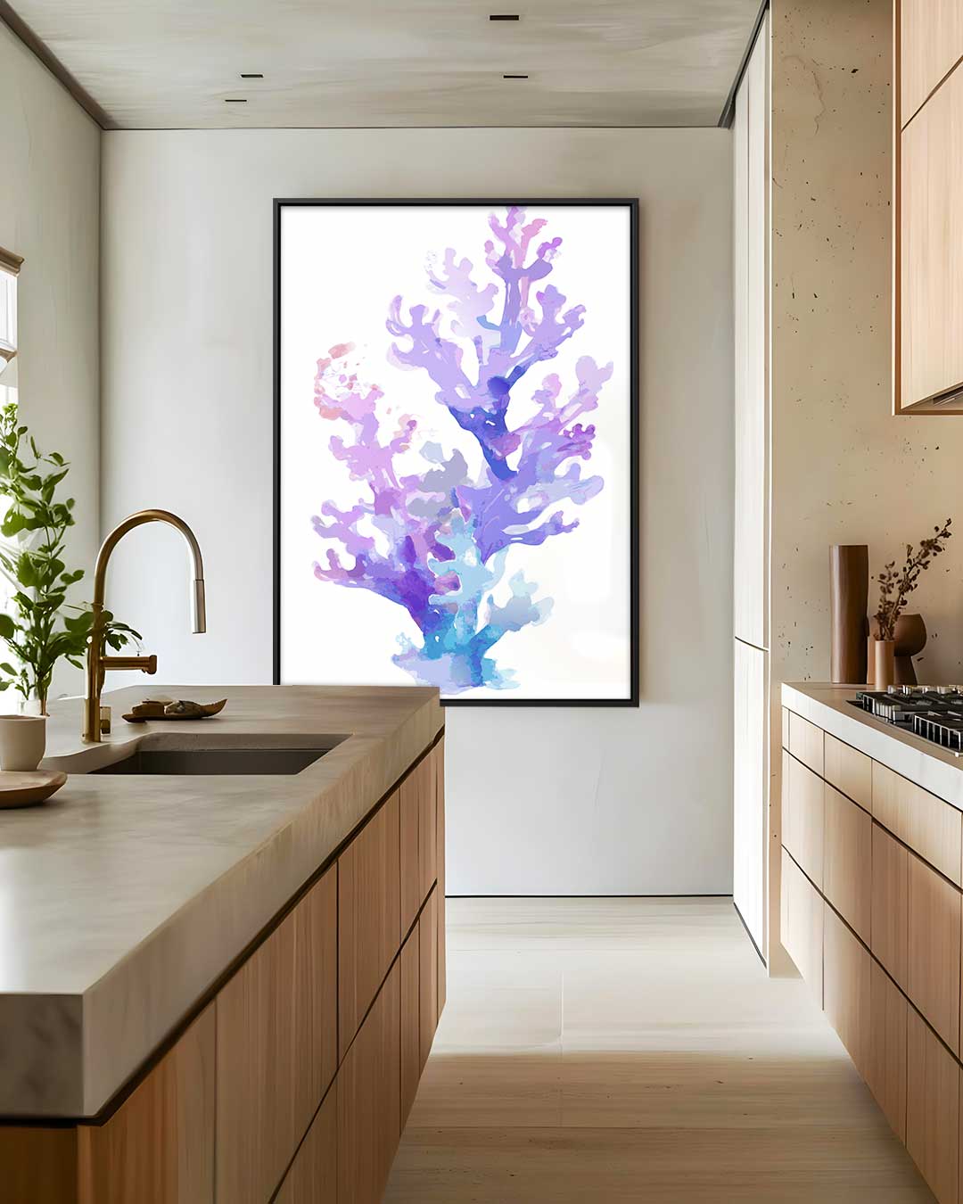 Lila Koraal Kunstwerk Kunstwerk-canvas-dibond-plexiglas-wanddecoratie-WallArtistic