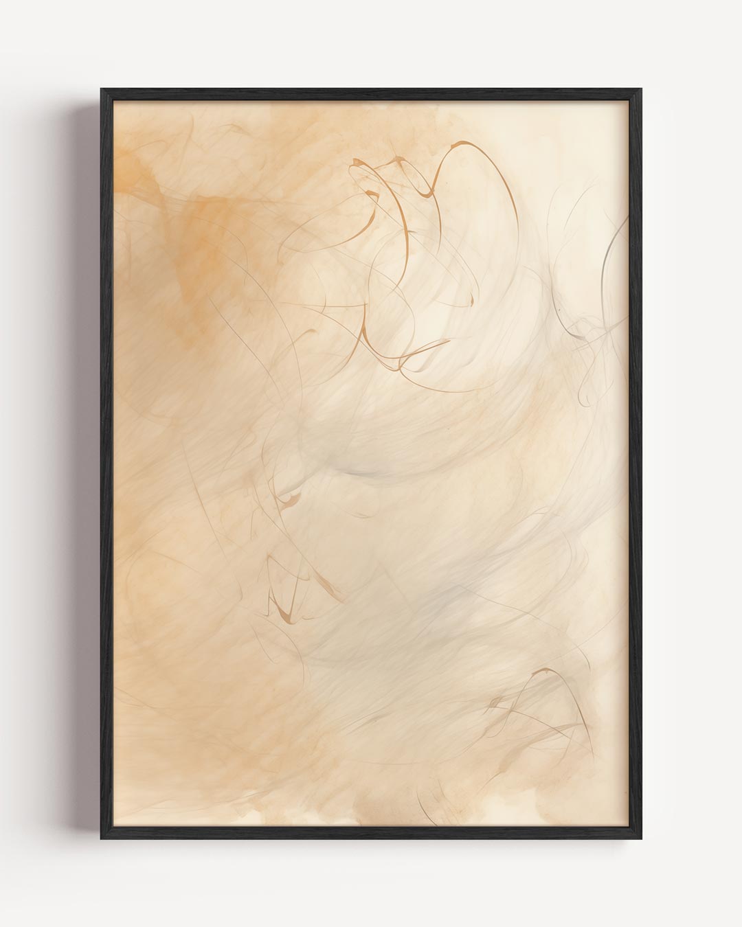 Dromerige Beige Abstracte Poster-WallArtistic