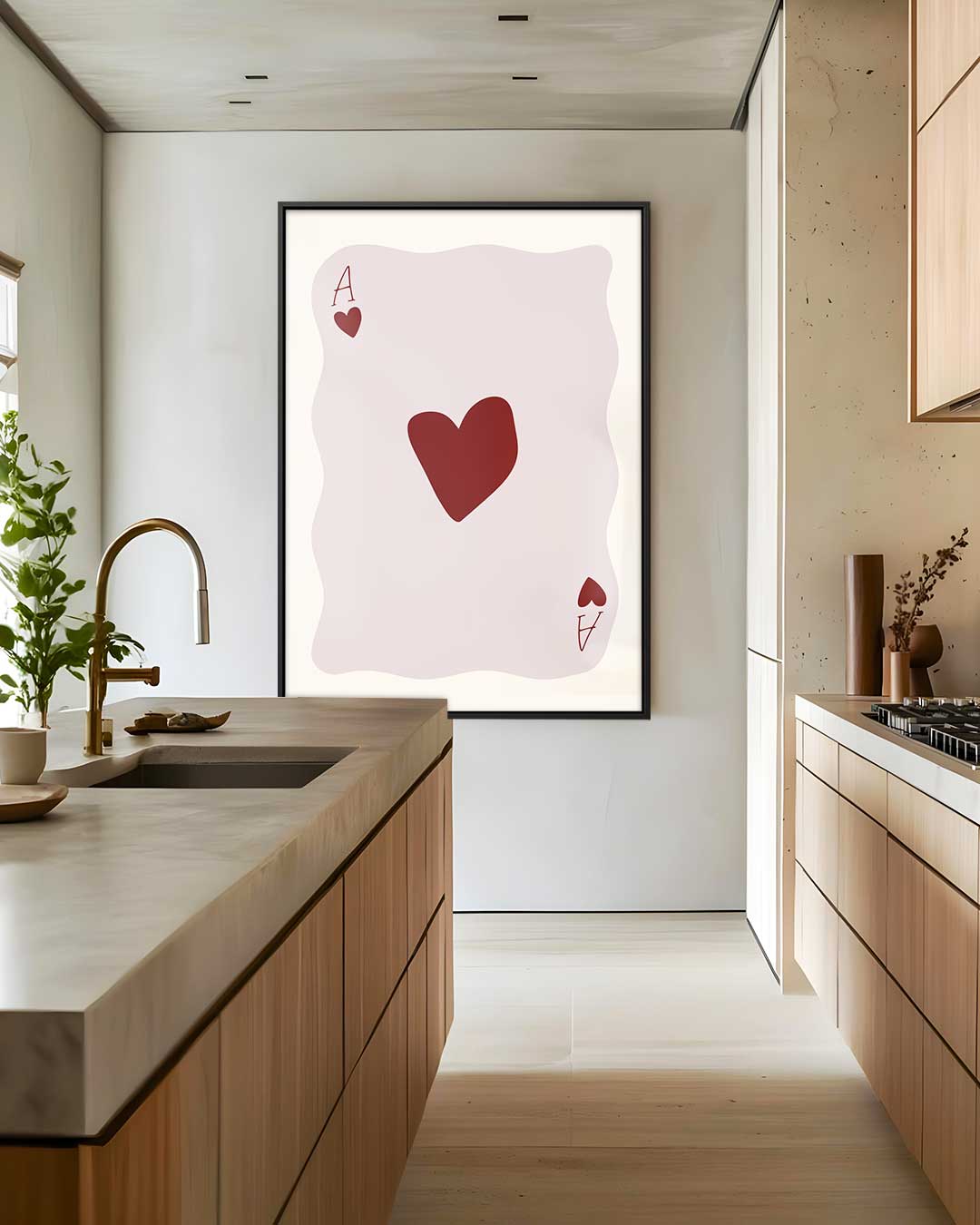 Ace of Hearts Kunstprint Kunstwerk-canvas-dibond-plexiglas-wanddecoratie-WallArtistic