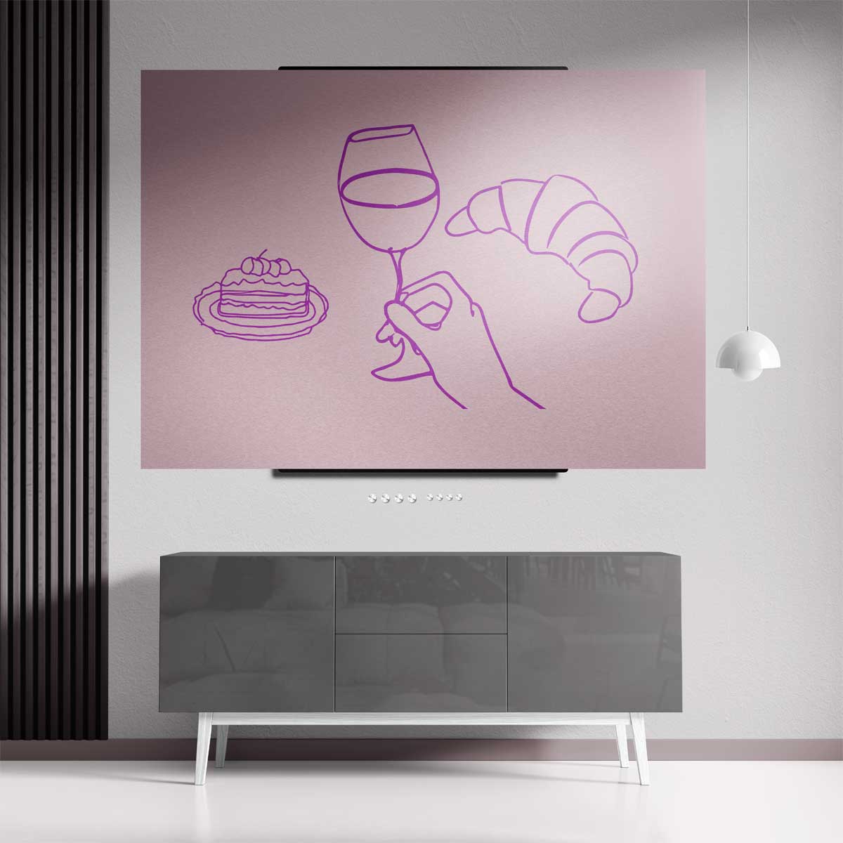 Lekkernijen in Lijn Kunstwerk-canvas-dibond-plexiglas-wanddecoratie-WallArtistic