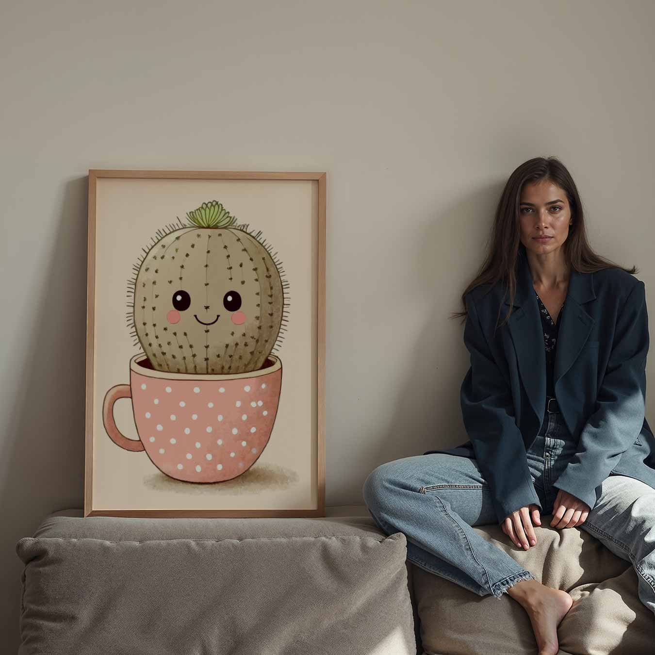 Schattige Cactus Poster