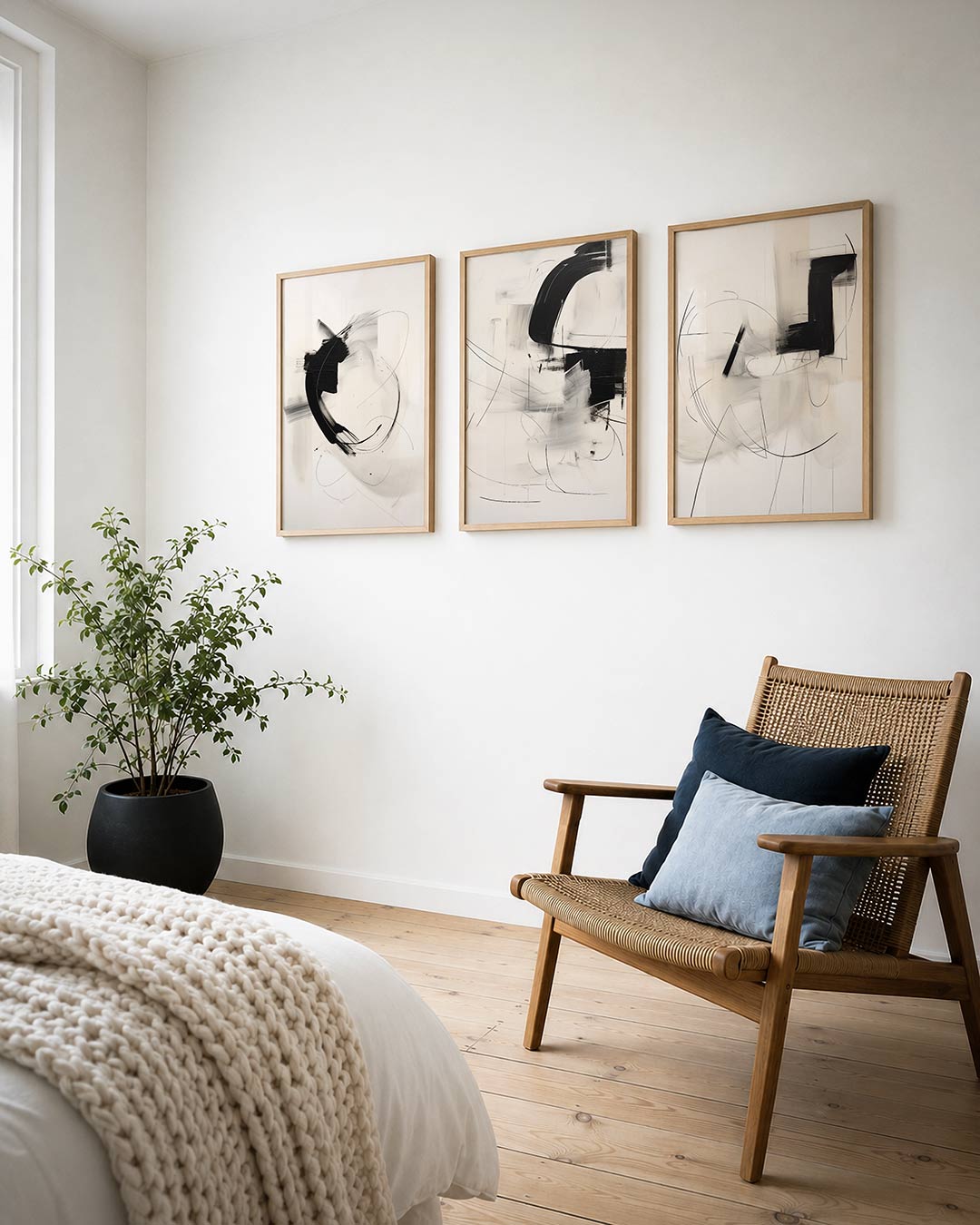 Zwart wit dynamiek Posterset