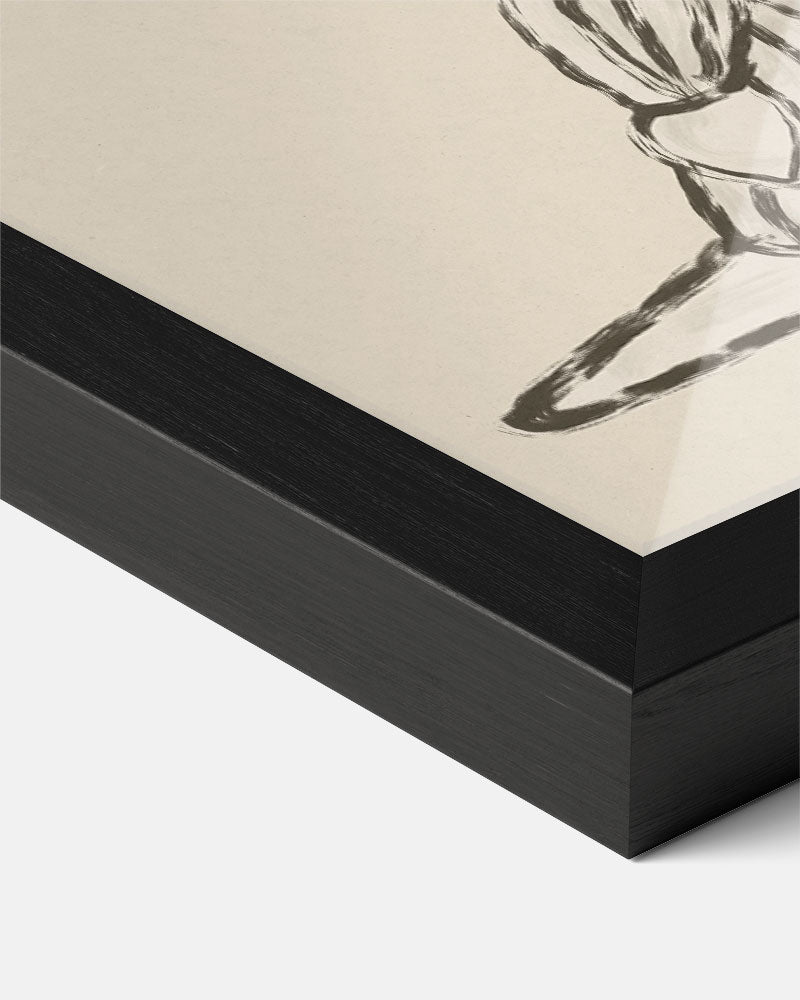 Elegante Gestreepte Vrouwelijke Silhouet Poster-WallArtistic