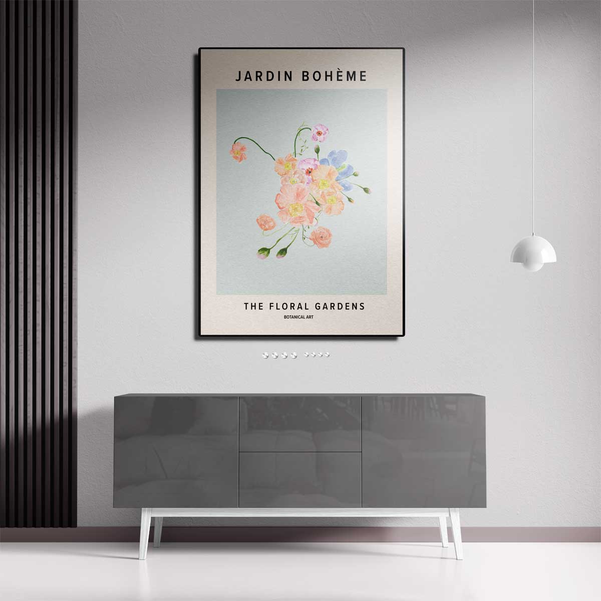 Bloemenweelde in Pastel Kunstwerk-canvas-dibond-plexiglas-wanddecoratie-WallArtistic
