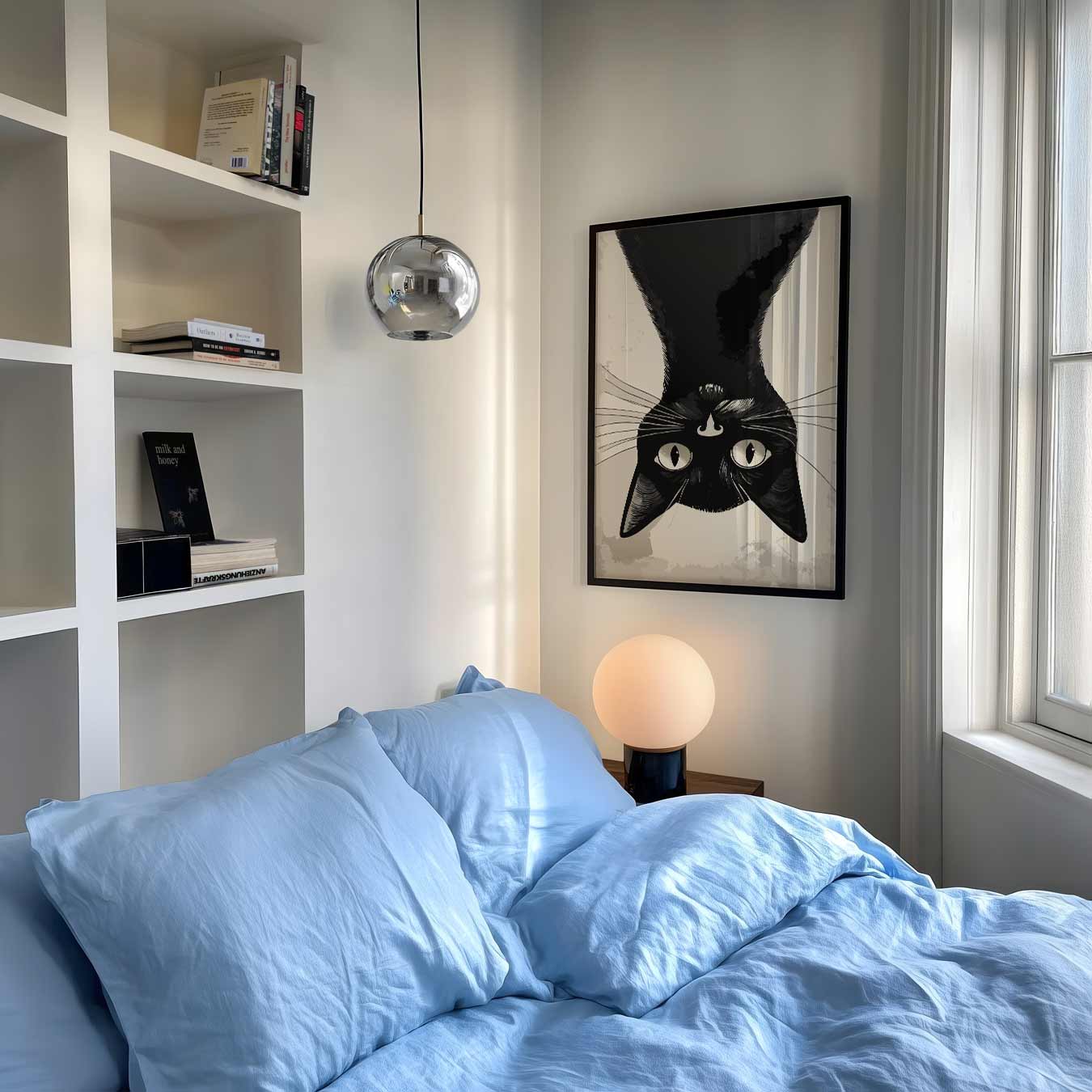 Schattige Omgekeerde Kat Poster