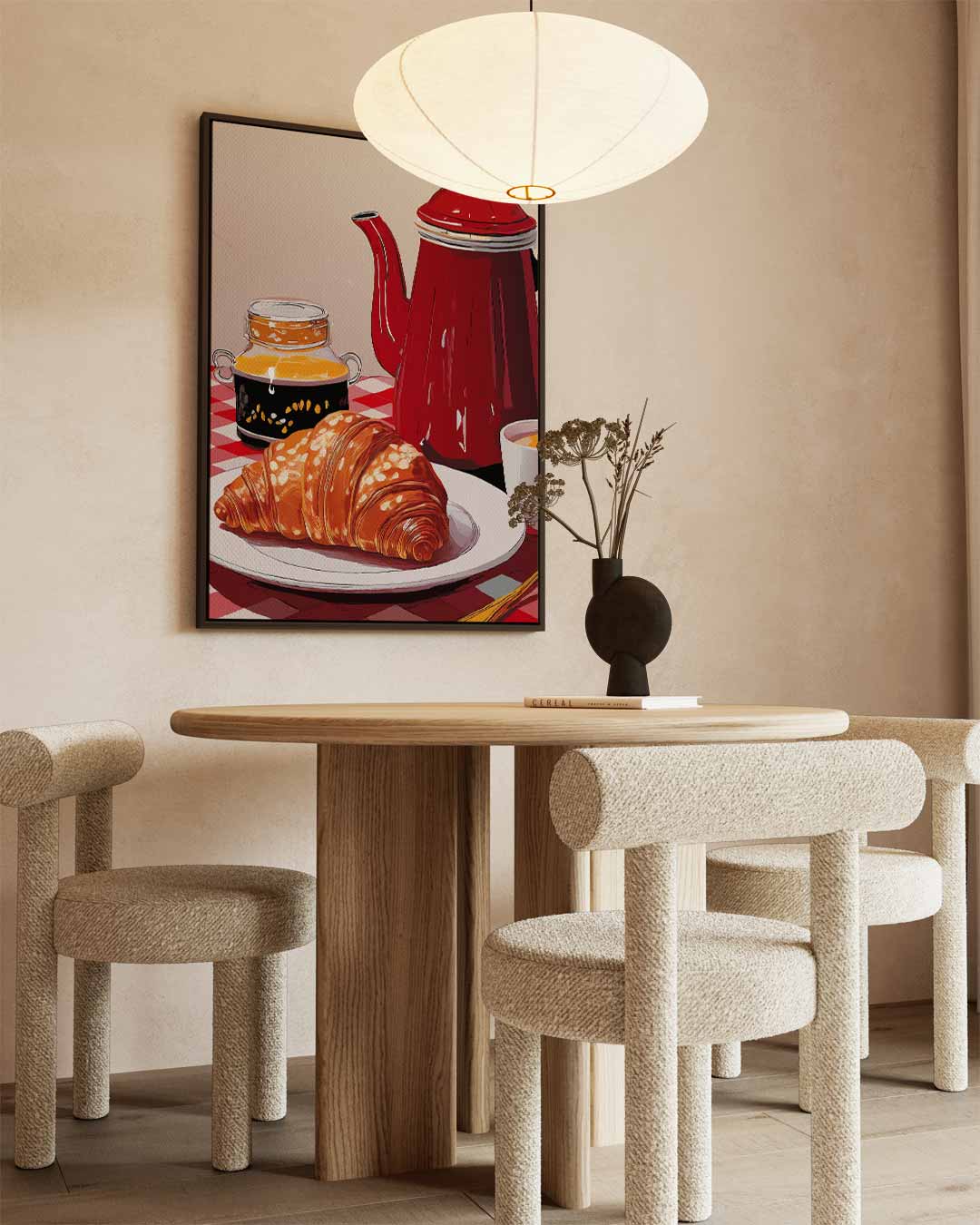 Franse Ontbijtsfeer Kunstwerk-canvas-dibond-plexiglas-wanddecoratie-WallArtistic