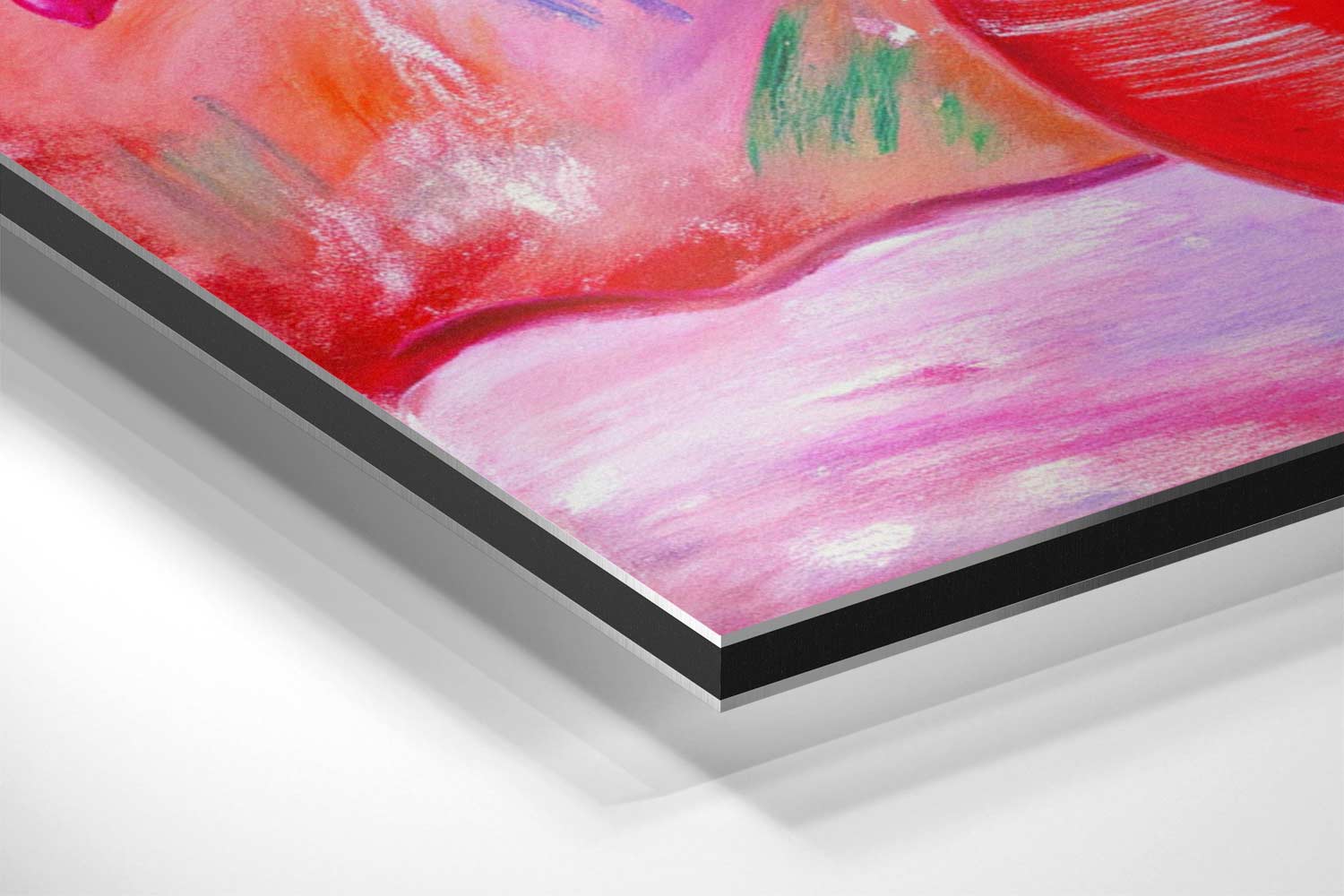 Kleurrijke Tulpen in Rode Vaas Kunstwerk-canvas-dibond-plexiglas-wanddecoratie-WallArtistic