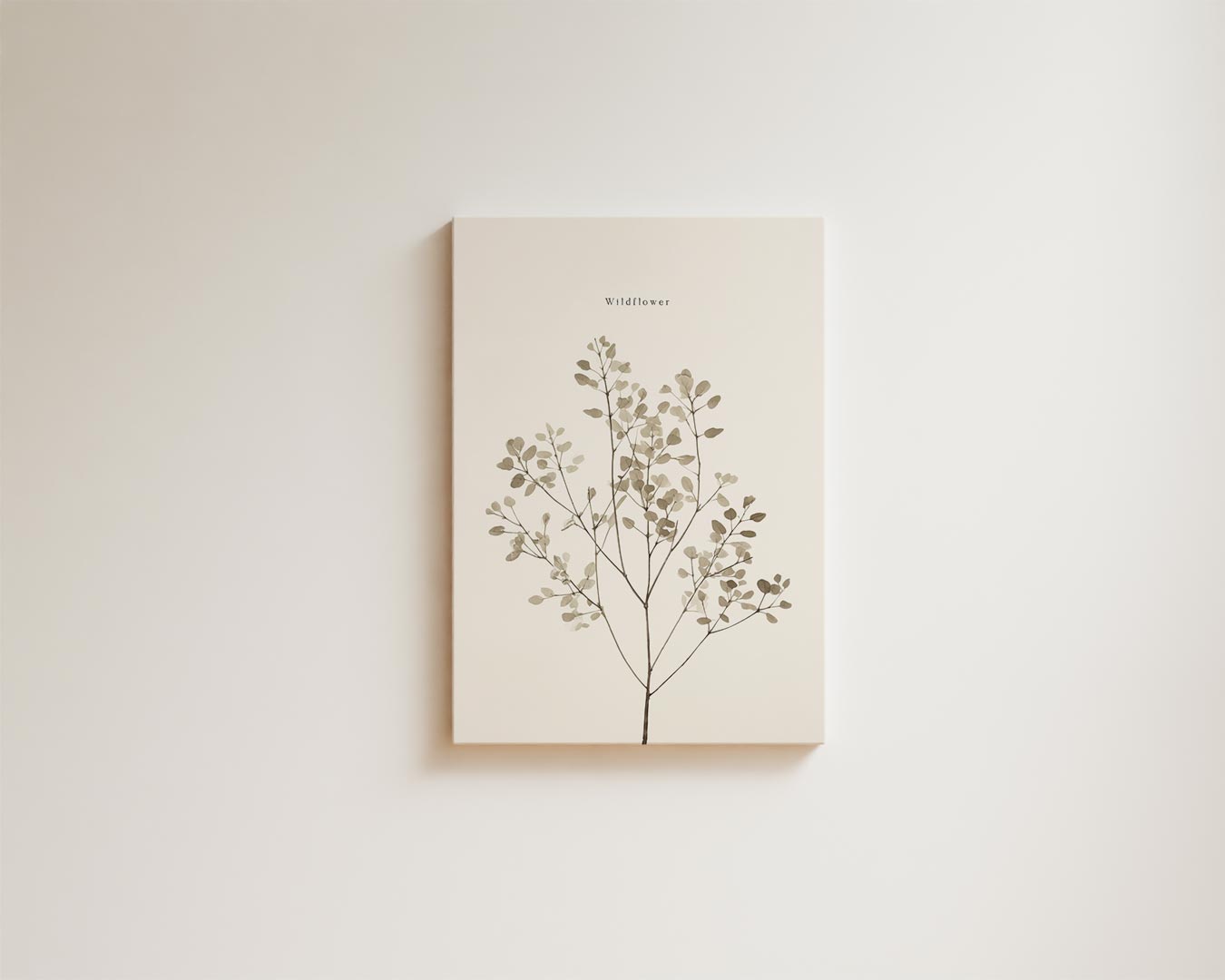 Minimalistische Wilde Bloem Illustratie Kunstwerk-canvas-dibond-plexiglas-wanddecoratie-WallArtistic