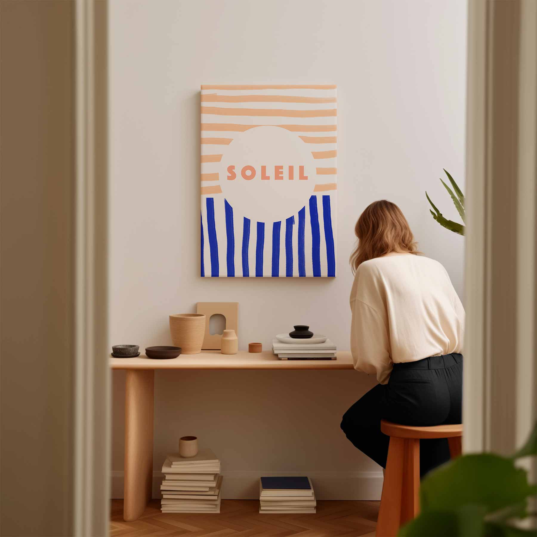 Zomerstrepen Kunstwerk-canvas-dibond-plexiglas-wanddecoratie-WallArtistic