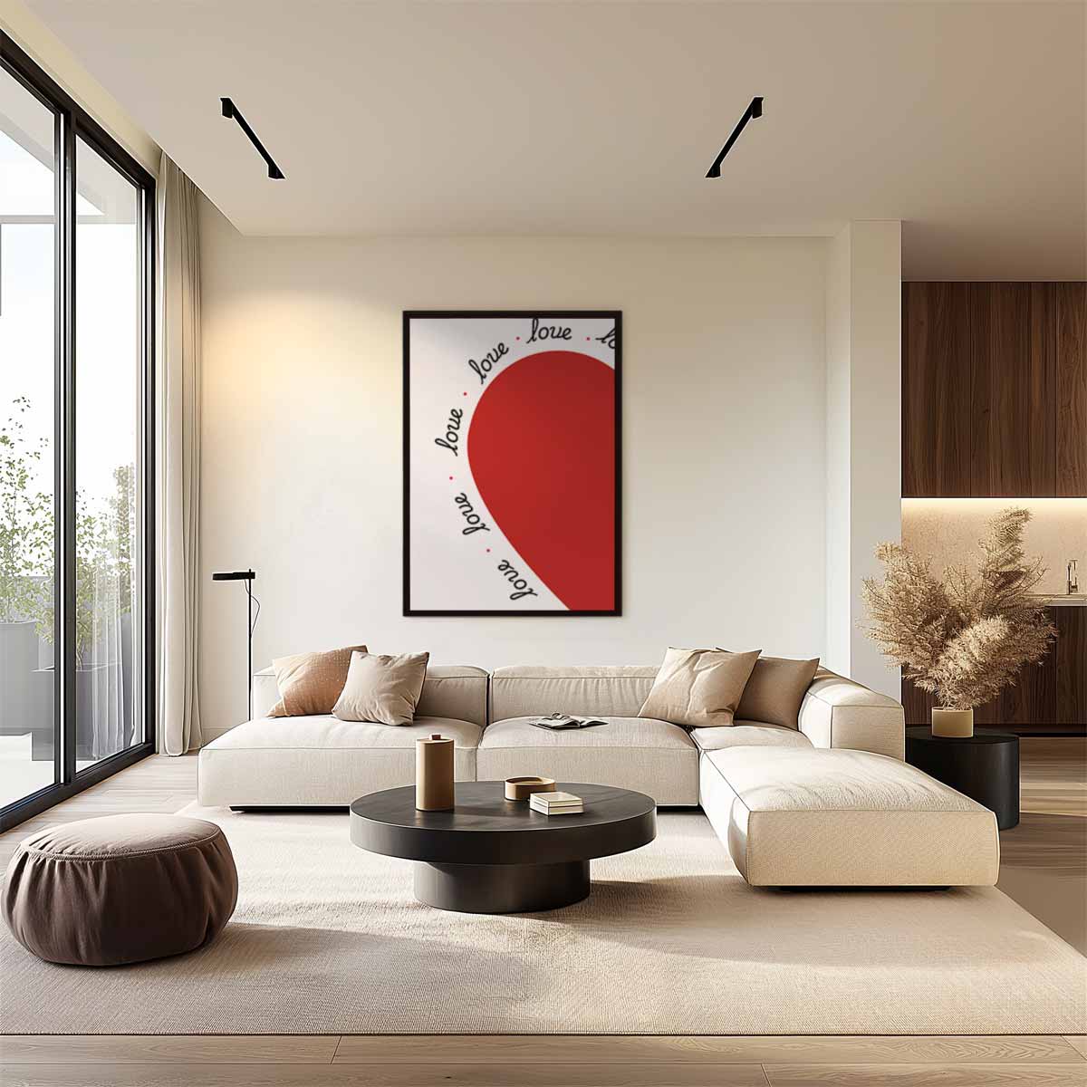 Love in Red Kunstwerk-canvas-dibond-plexiglas-wanddecoratie-WallArtistic