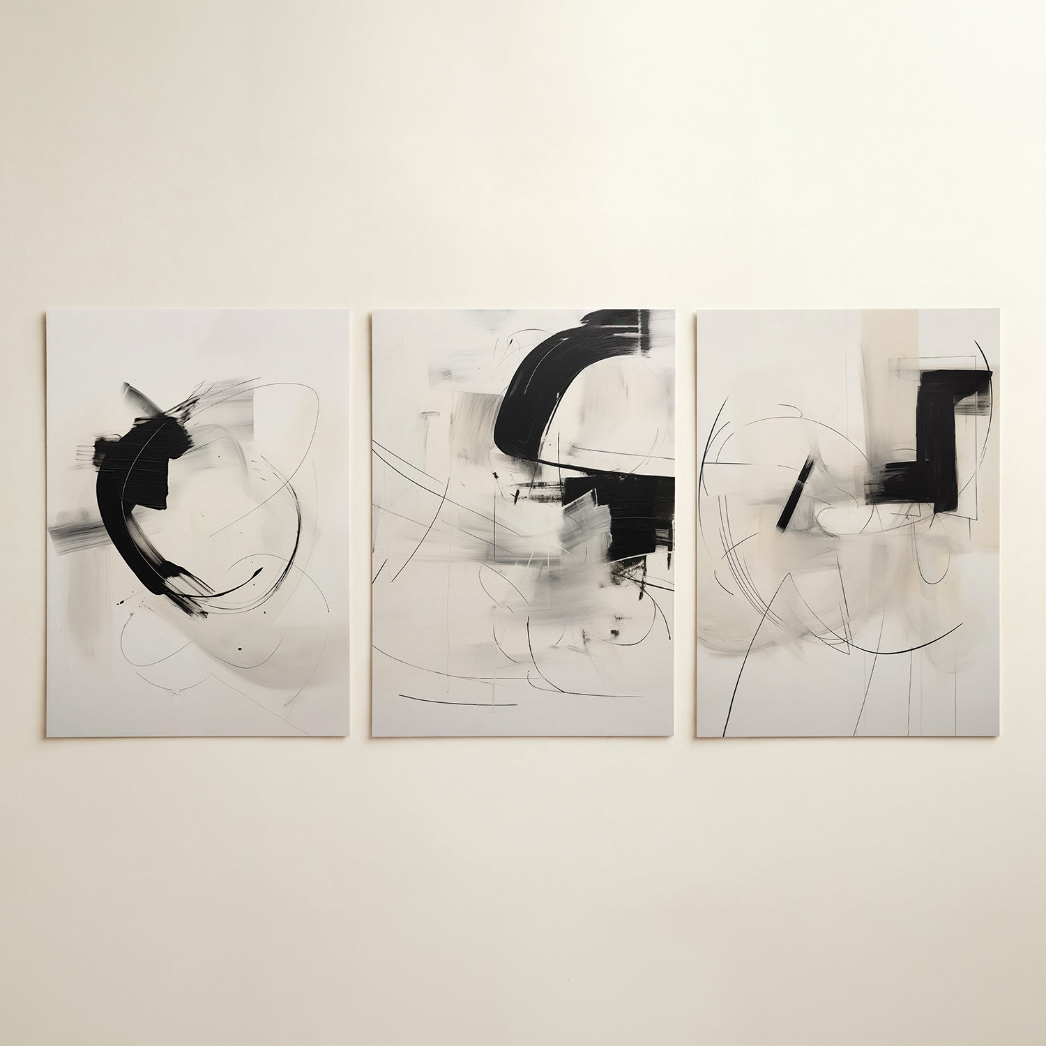 Zwart wit dynamiek Posterset