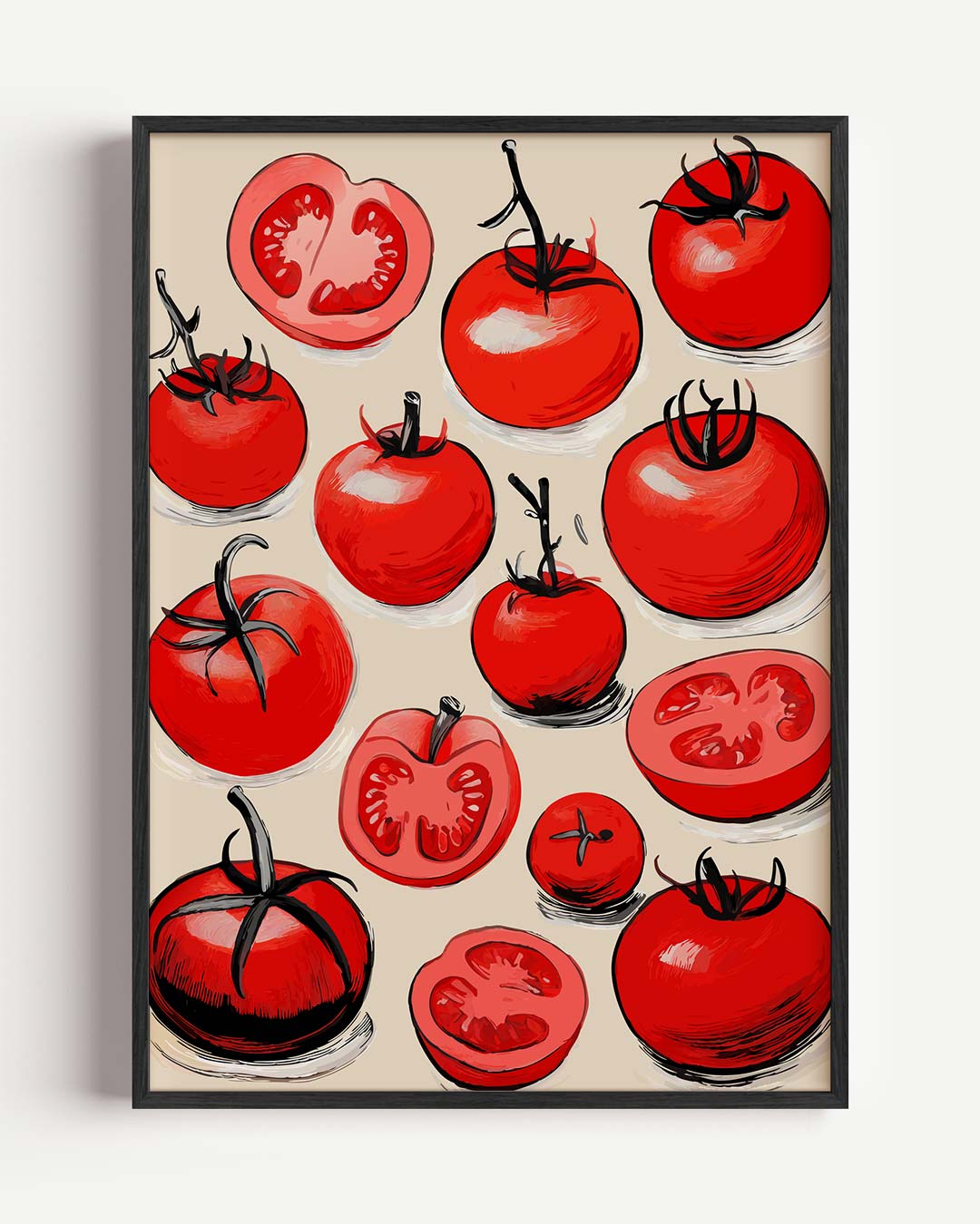 Vintage Tomaten Illustratie Poster-WallArtistic