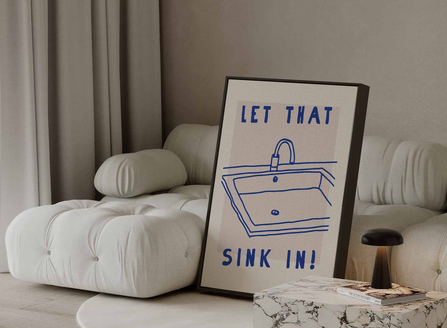Humoristische Goochelende Gootsteen Print Kunstwerk-canvas-dibond-plexiglas-wanddecoratie-WallArtistic