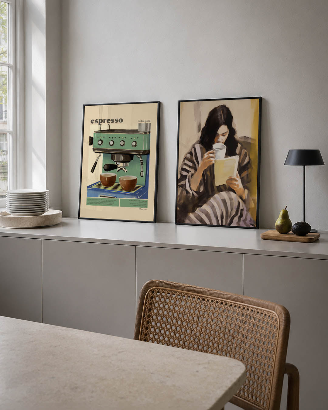 Koffie en machine Posterset