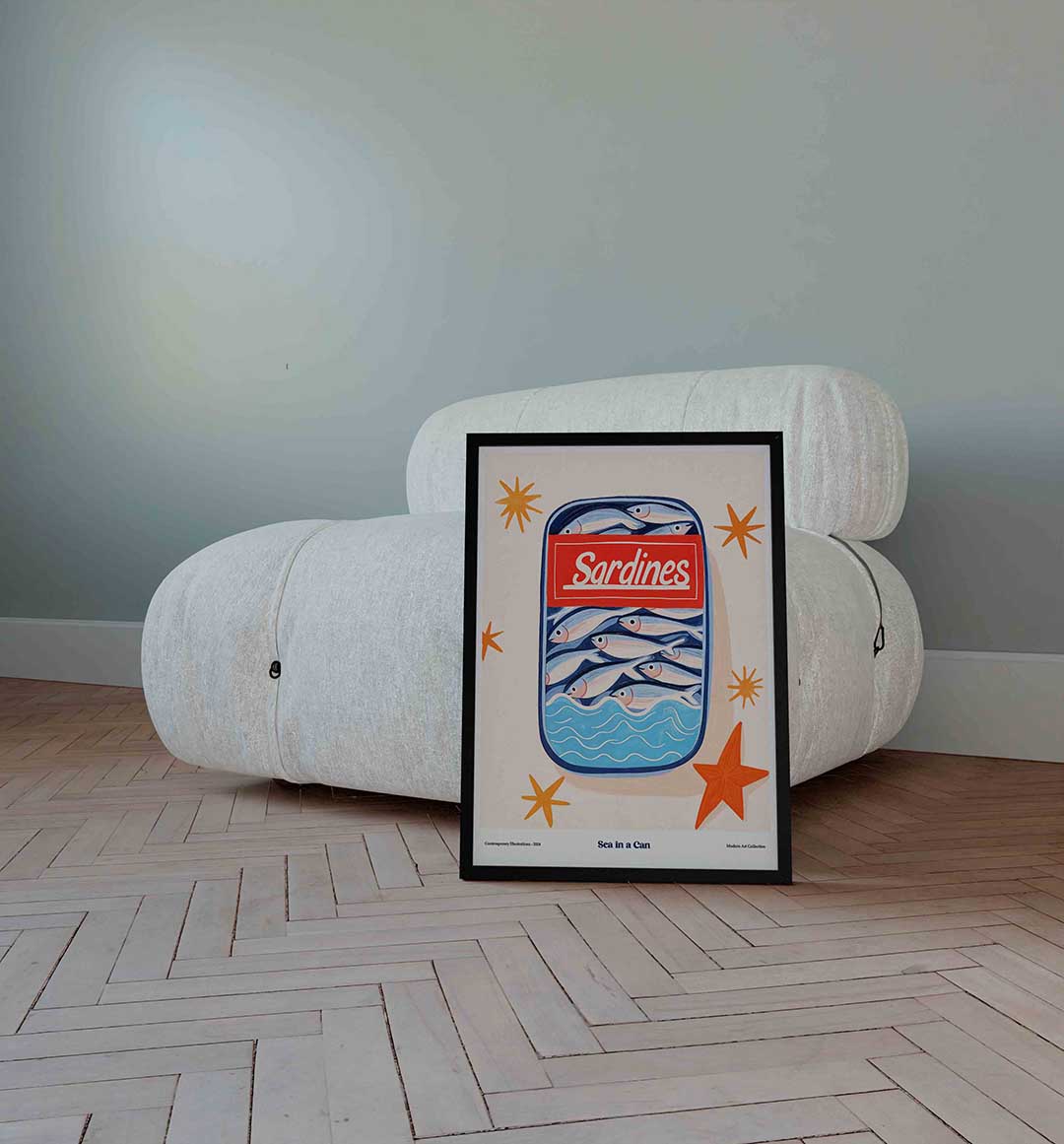 Sardines in blik Poster