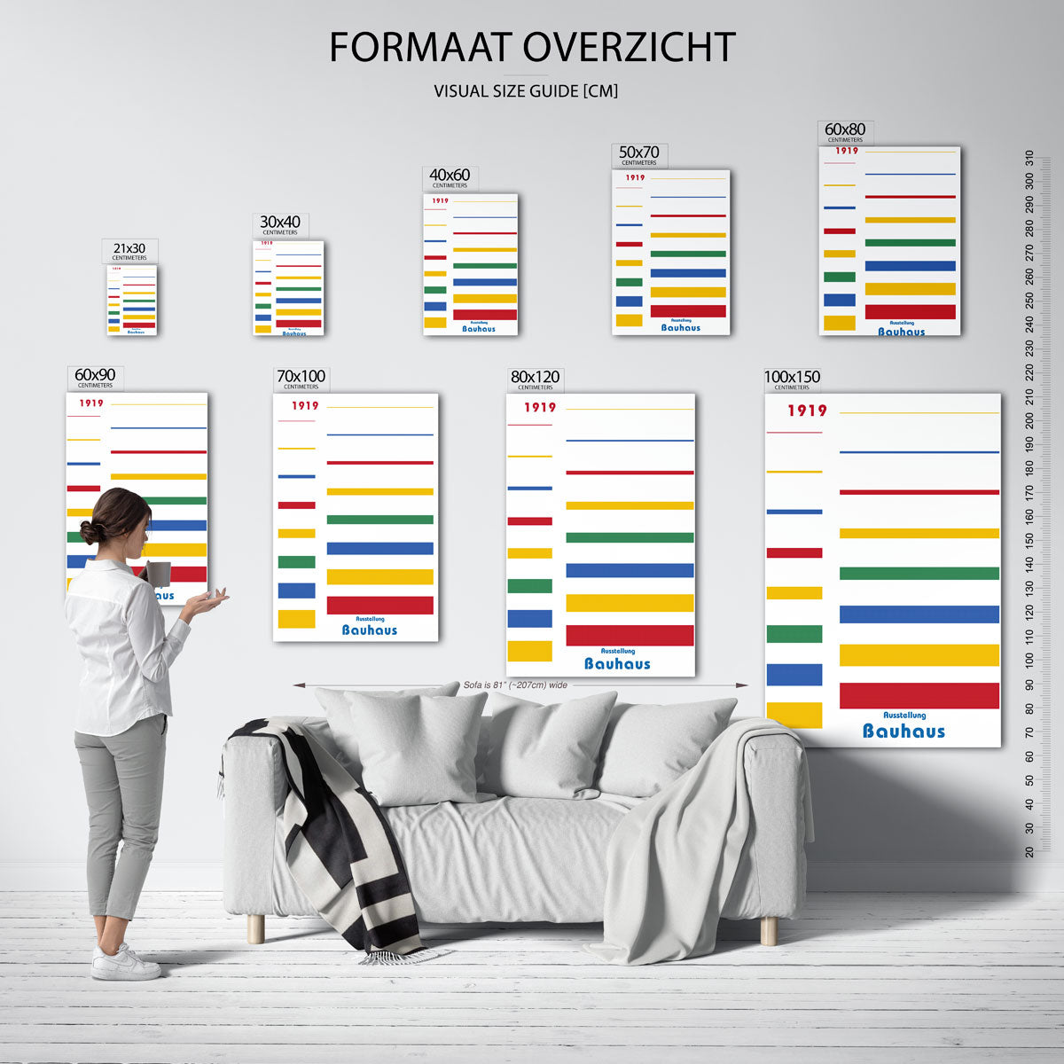 Lijnen en kleurvlakken Poster