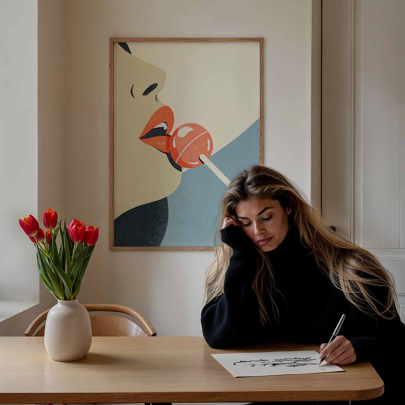 Verleidelijke Lollipop Kunstposter