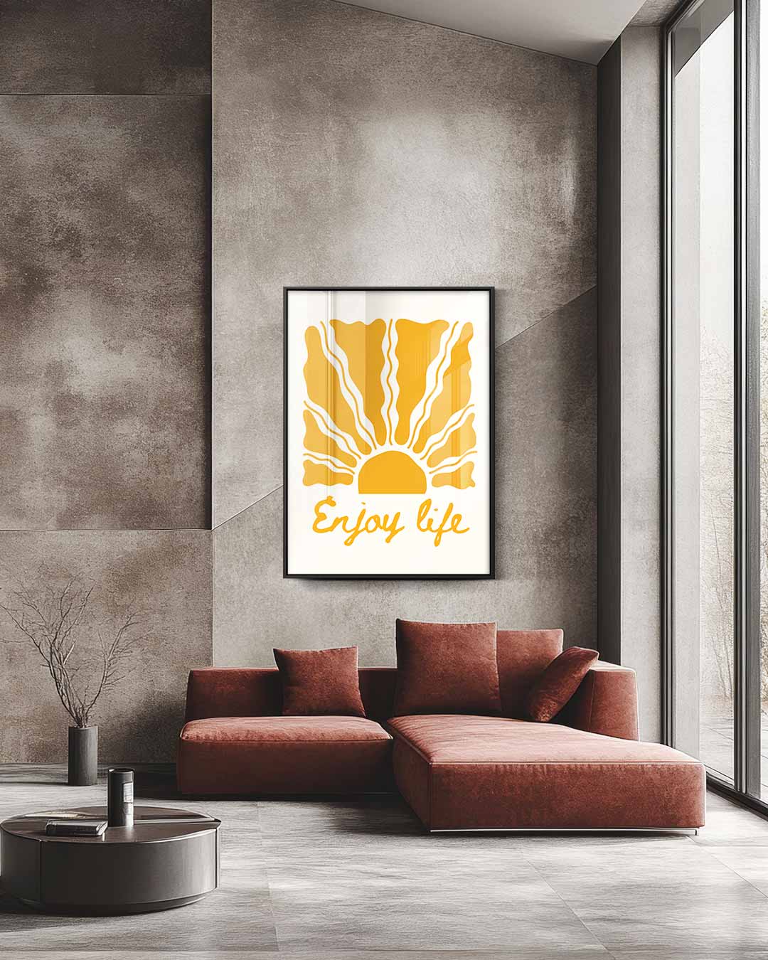 Stralende Zon 'Enjoy Life' Kunstwerk Kunstwerk-canvas-dibond-plexiglas-wanddecoratie-WallArtistic